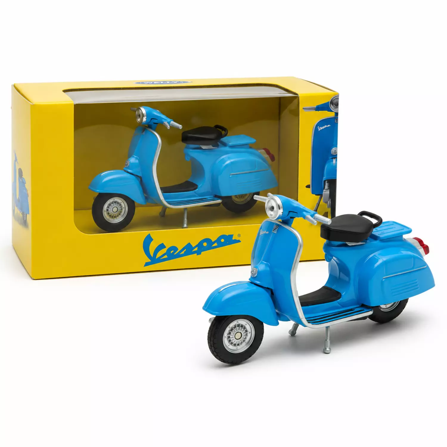 Moto Italiana Vespa 1970 150CC Escala 1:18 - Welly-0