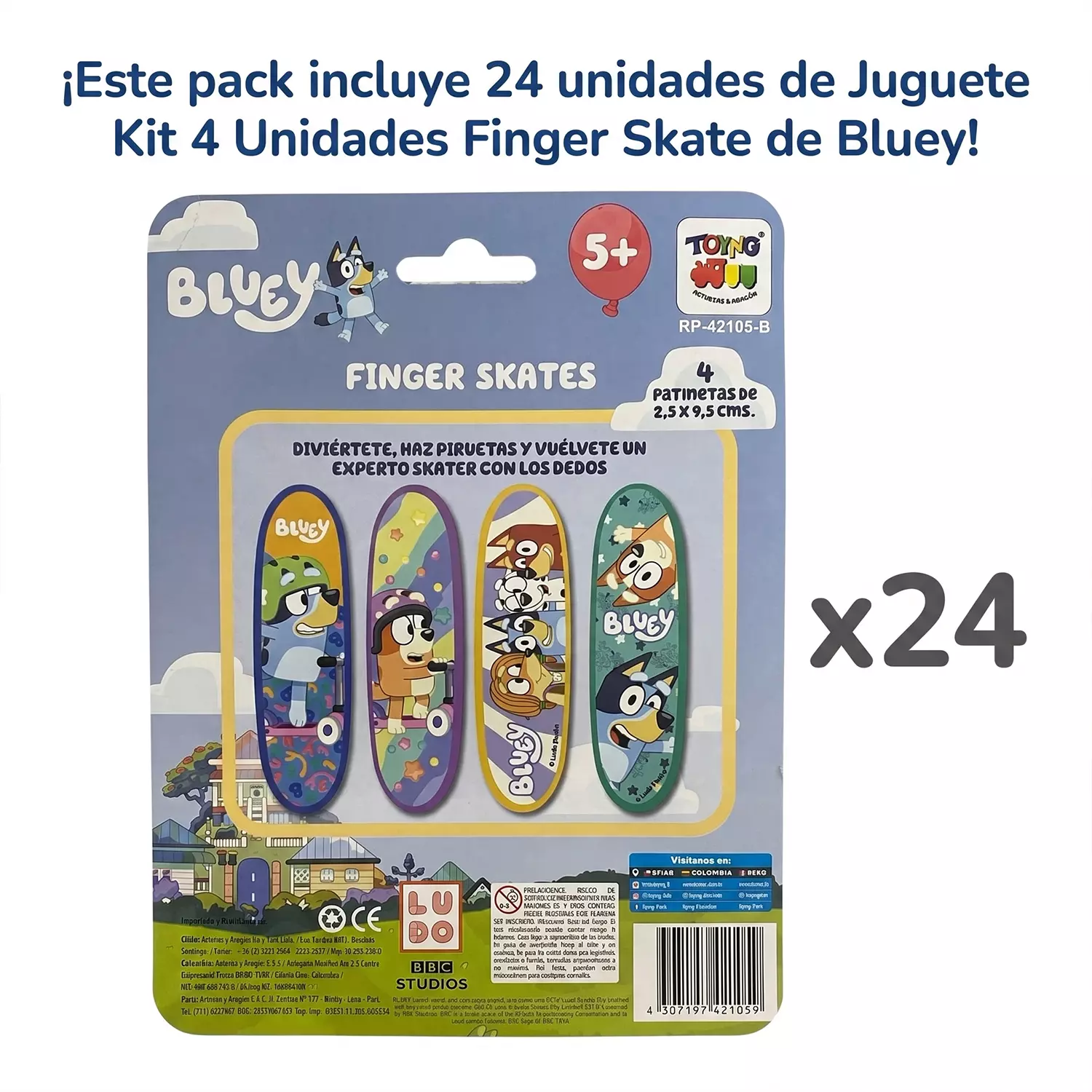 Pack x24 Blister Finger Skate Bluey Blister-3