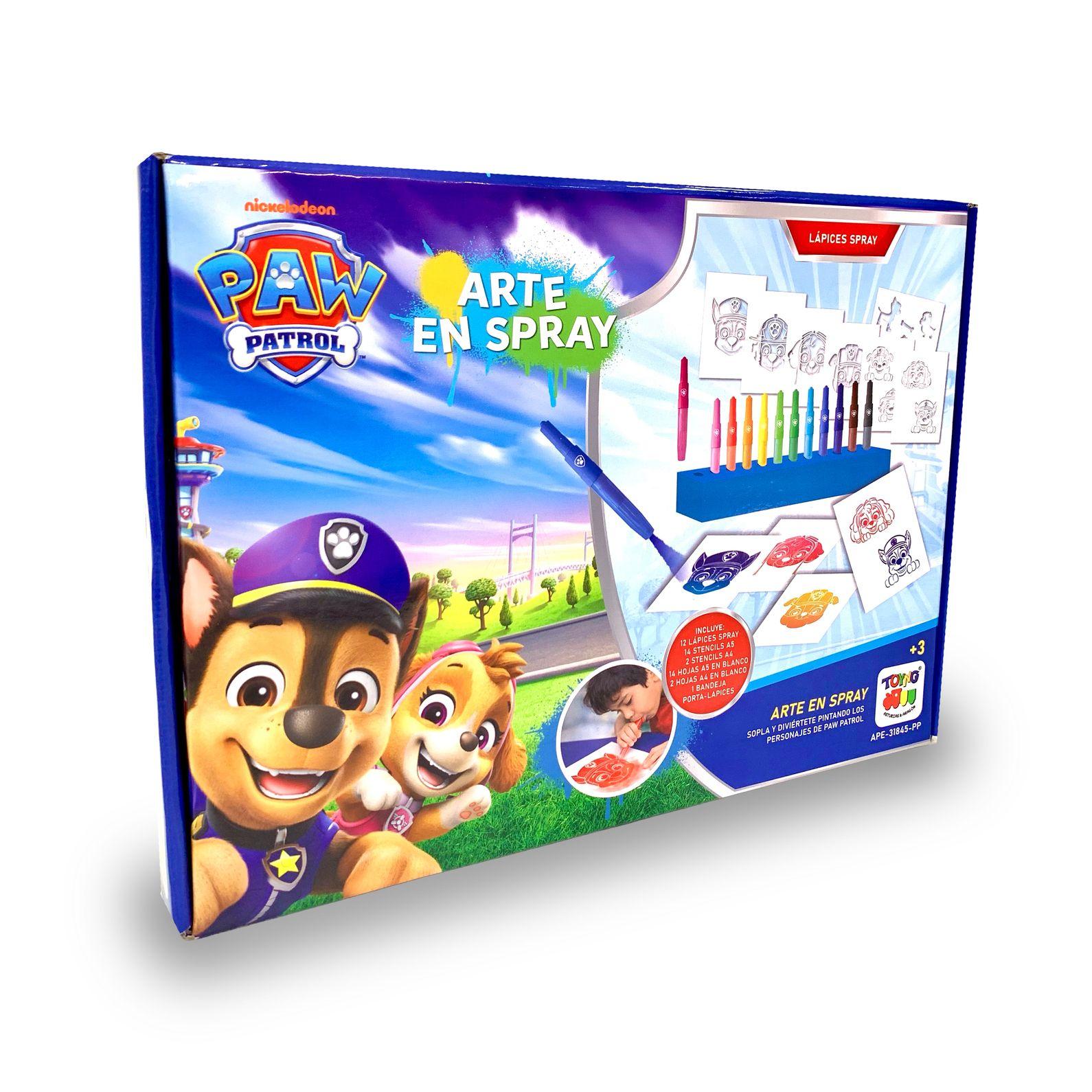Juego Educativo Arte en Spray con Stencils - Paw Patrol-0