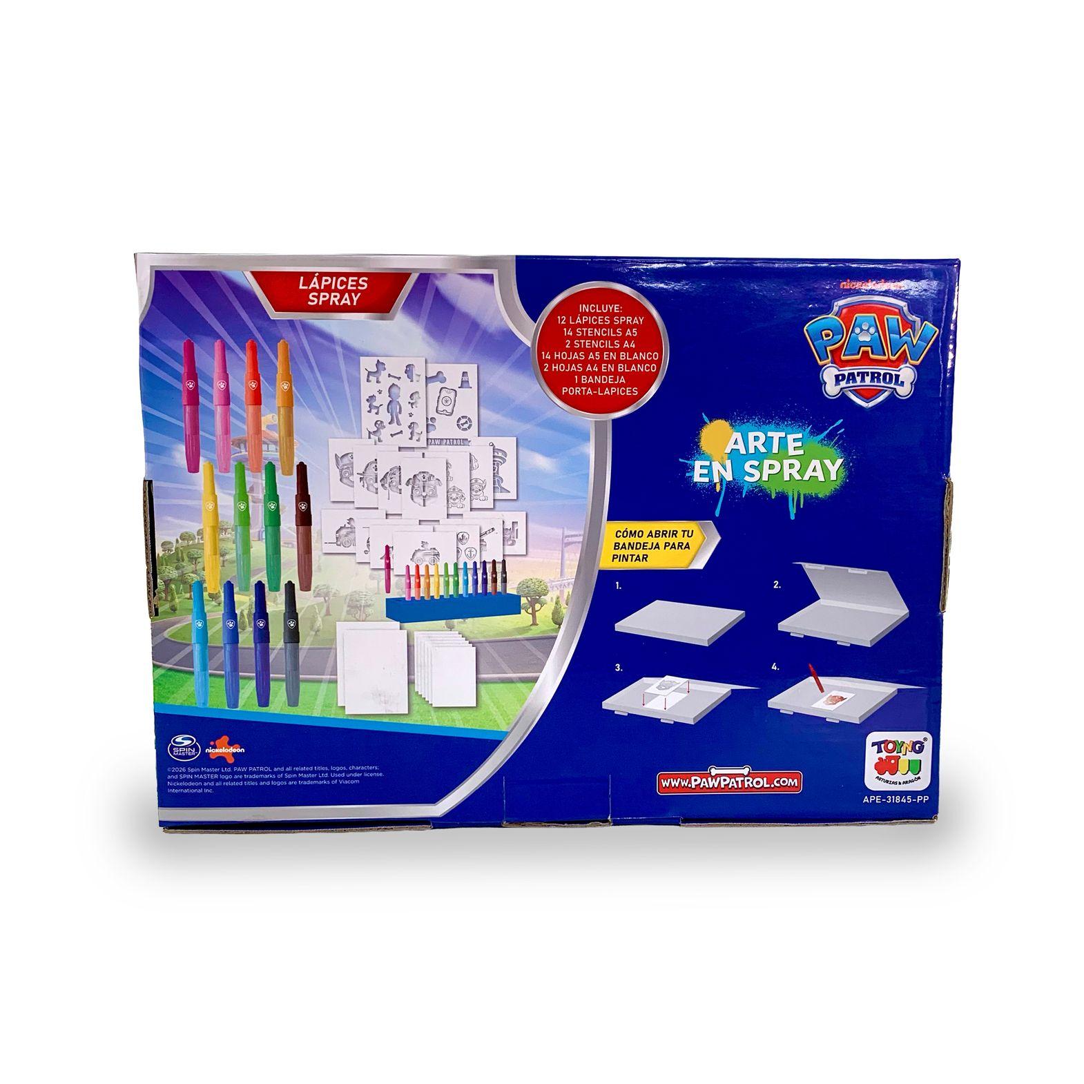 Juego Educativo Arte en Spray con Stencils - Paw Patrol-3