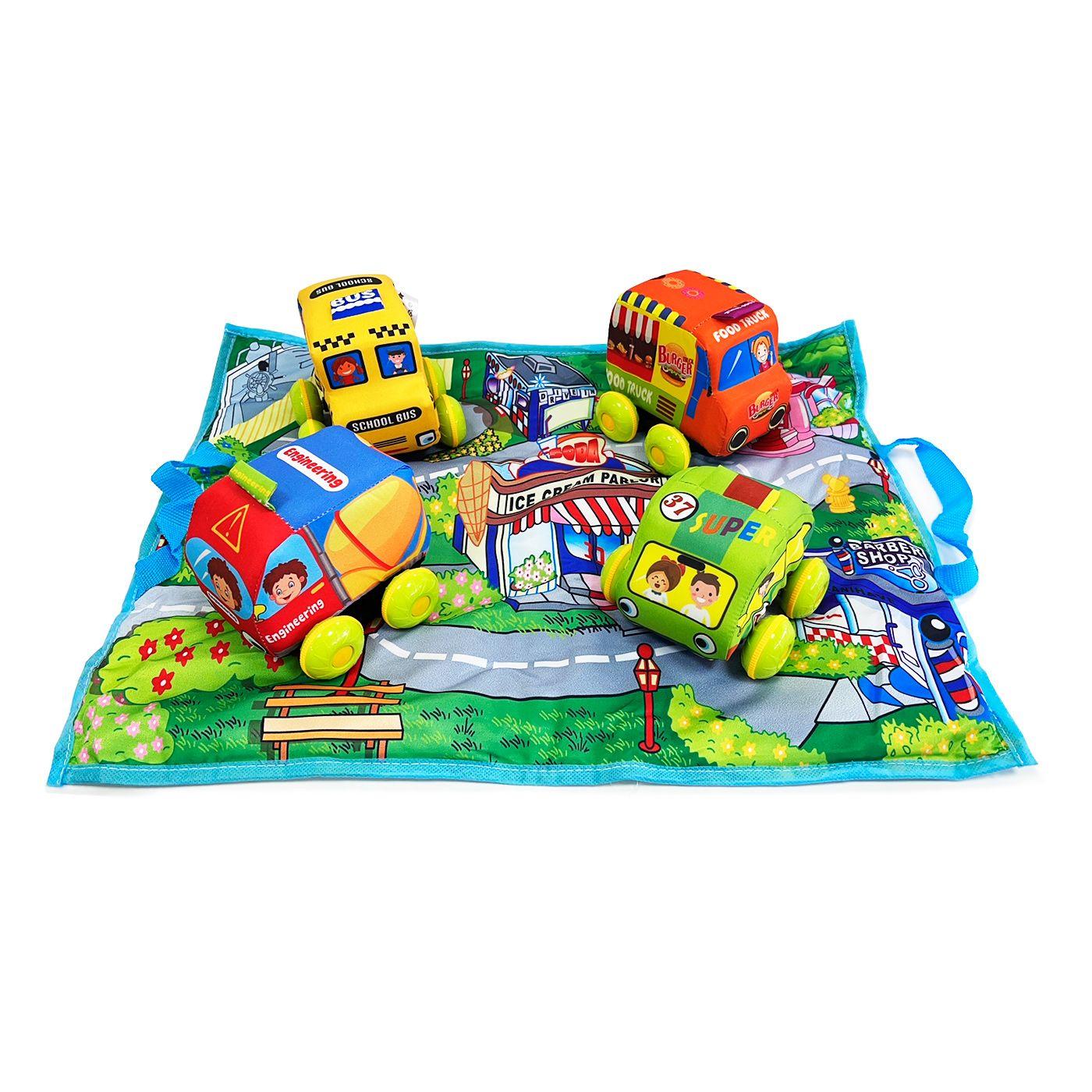 Alfombra De Juego Blanda Con Vehículos - Set Interactivo - Toyng-0