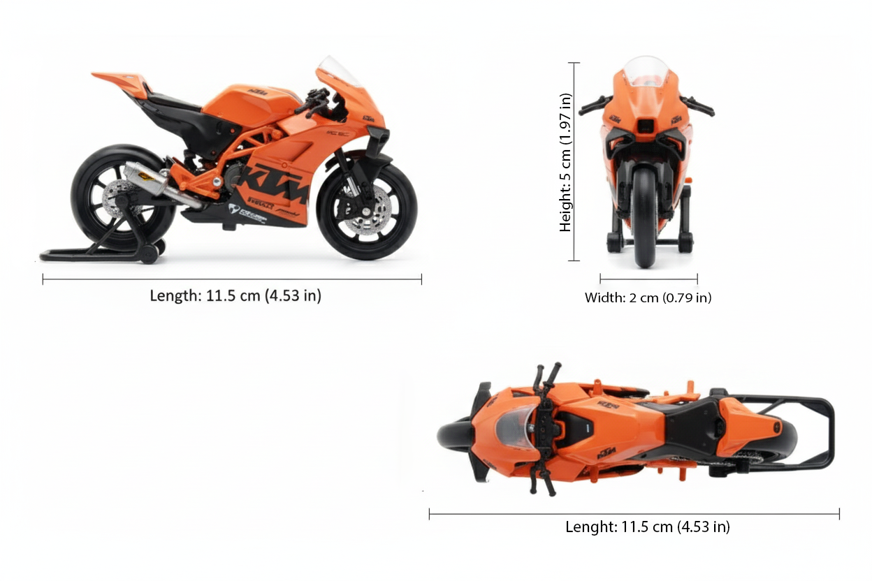 Moto Ktm Rc 8C - Welly Escala 1:18-3