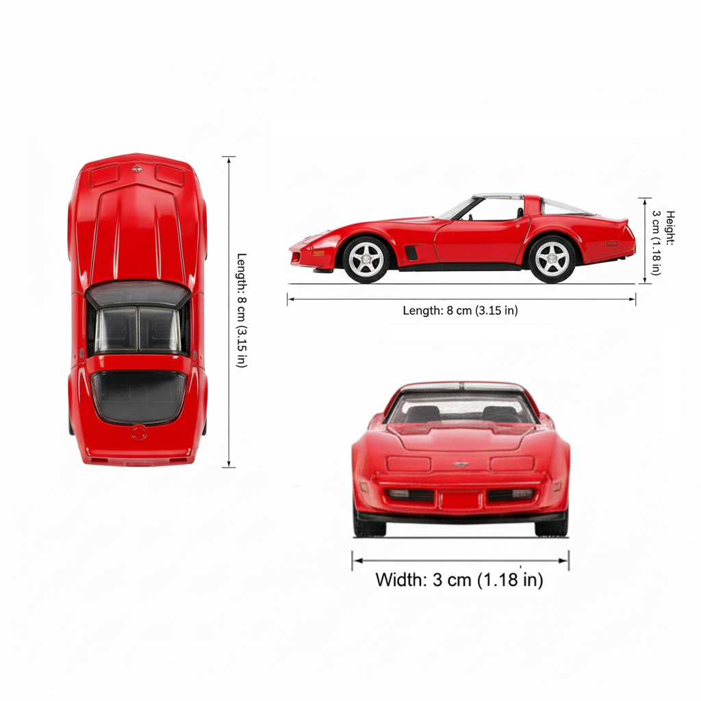 Auto Chevrolet Corvette Escala 1:60 - Welly-3