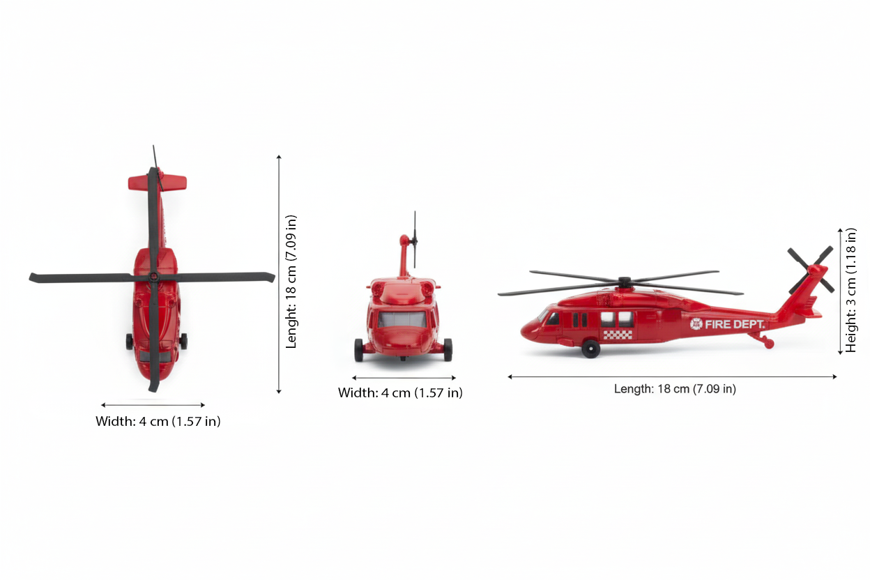 Helicoptero Blackwom Rojo  - Welly-3