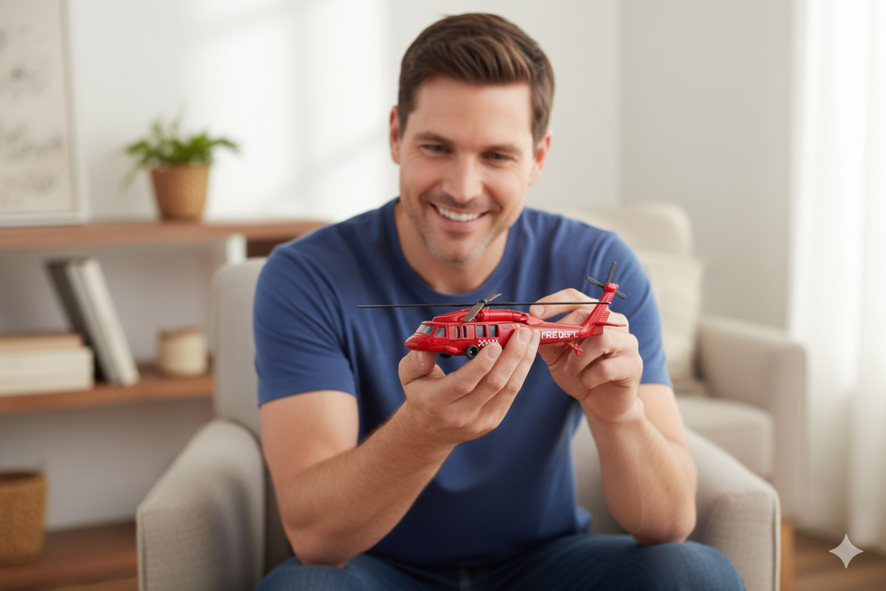 Helicoptero Blackwom Rojo - Welly-2