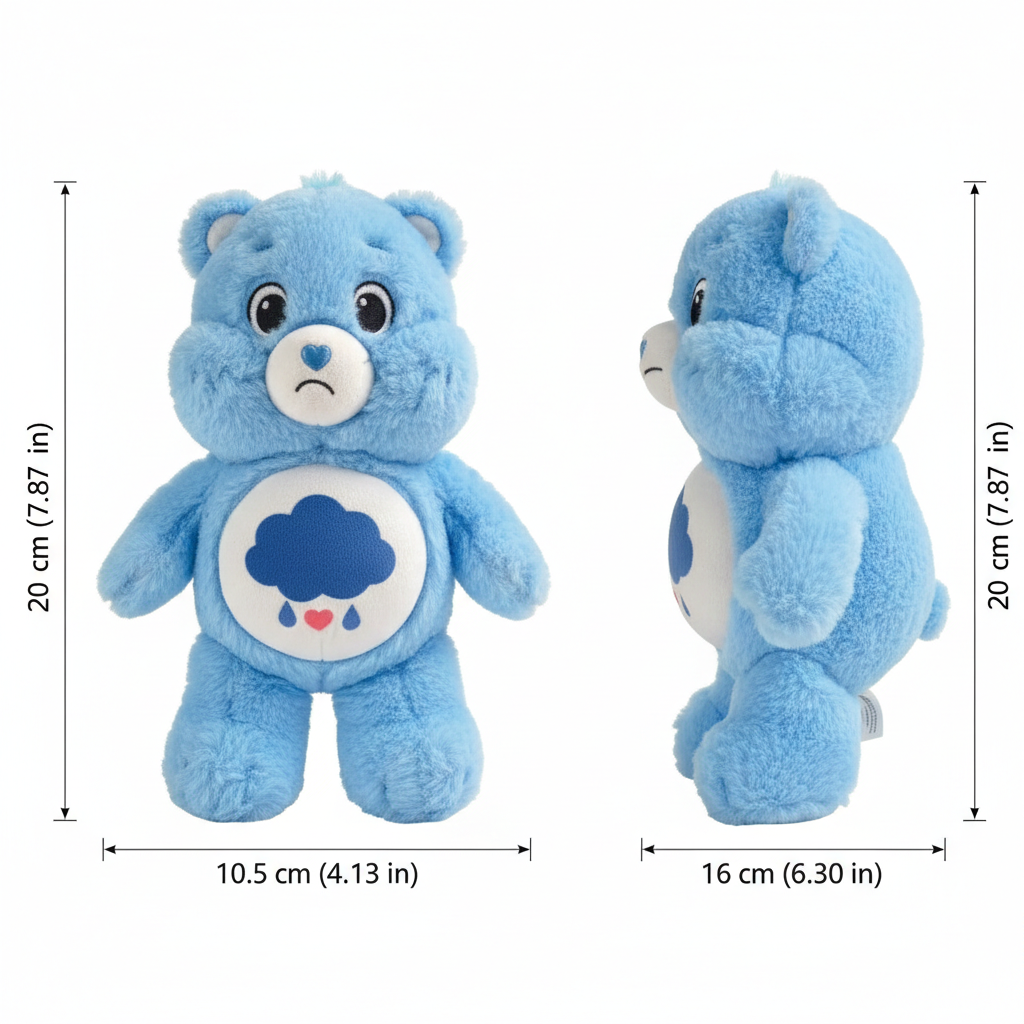Peluche Gruñosito Azul 20 Cm - Ositos Cariñositos-3