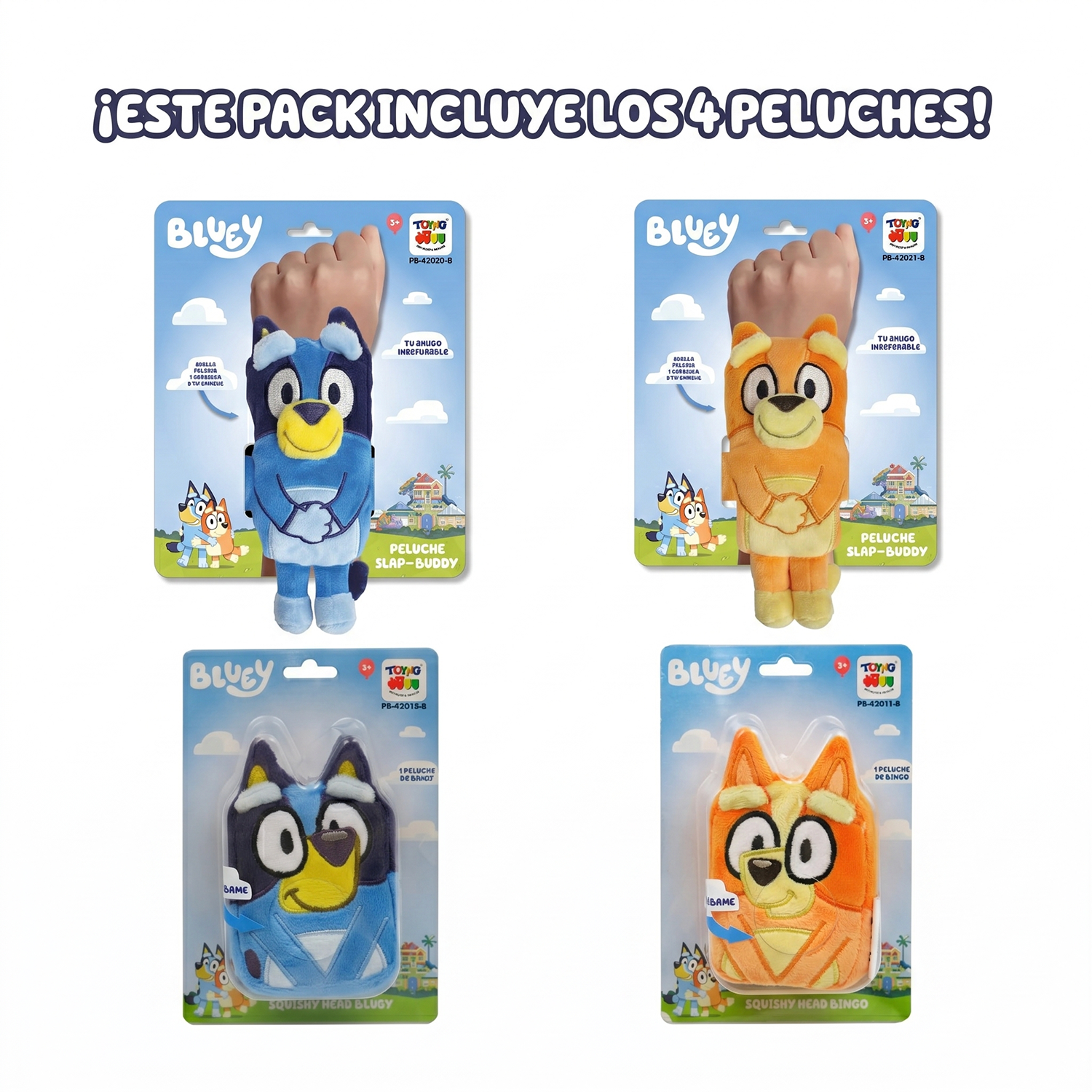 Pack Peluches Bluey y Bingo x4 Unidades-6