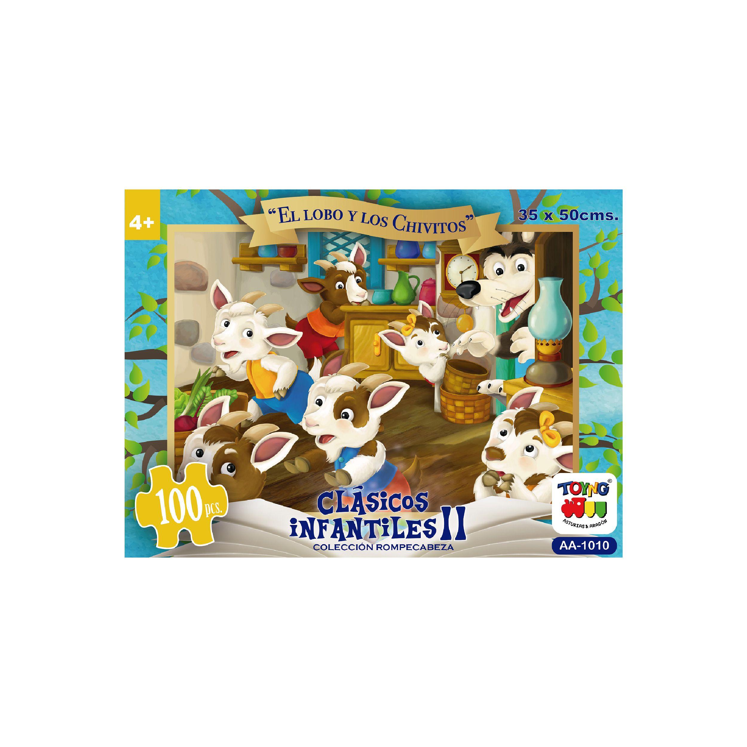 Puzzle 100 Pcs - El Lobo Y Los Chivitos-4
