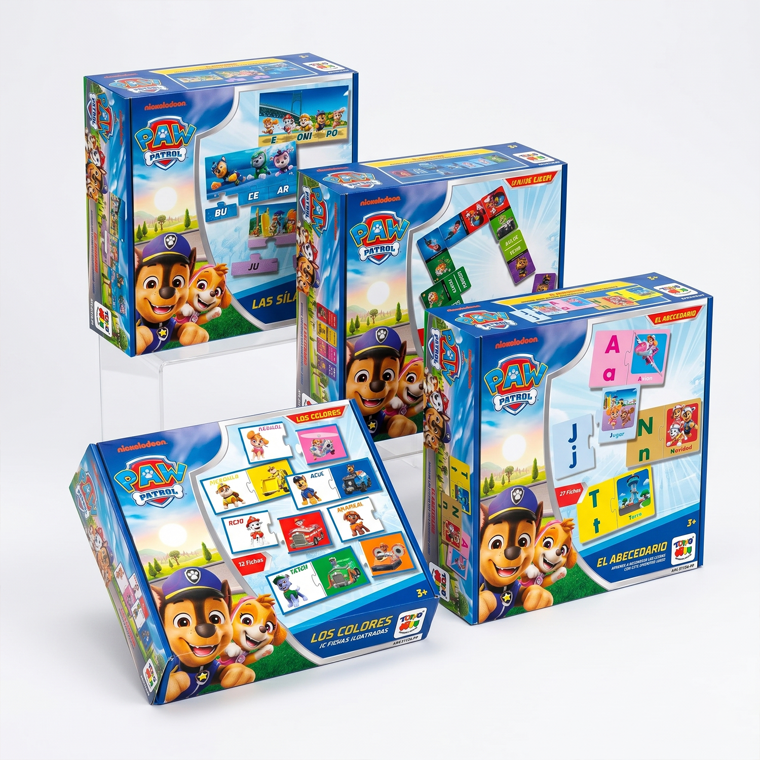 Pack x4 Juegos Educativos Paw Patrol Colección Completa-0