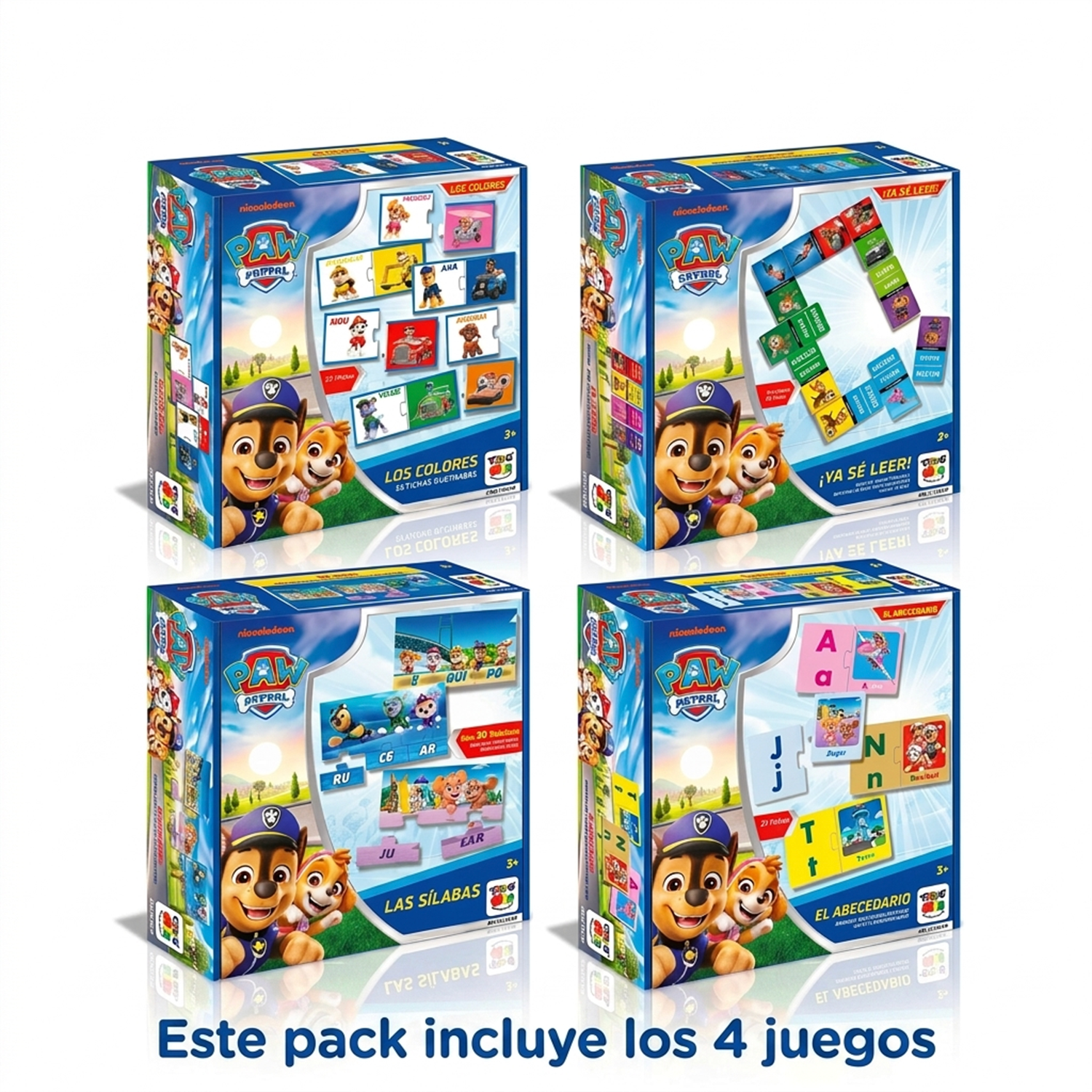 Pack x4 Juegos Educativos Paw Patrol Colección Completa-4