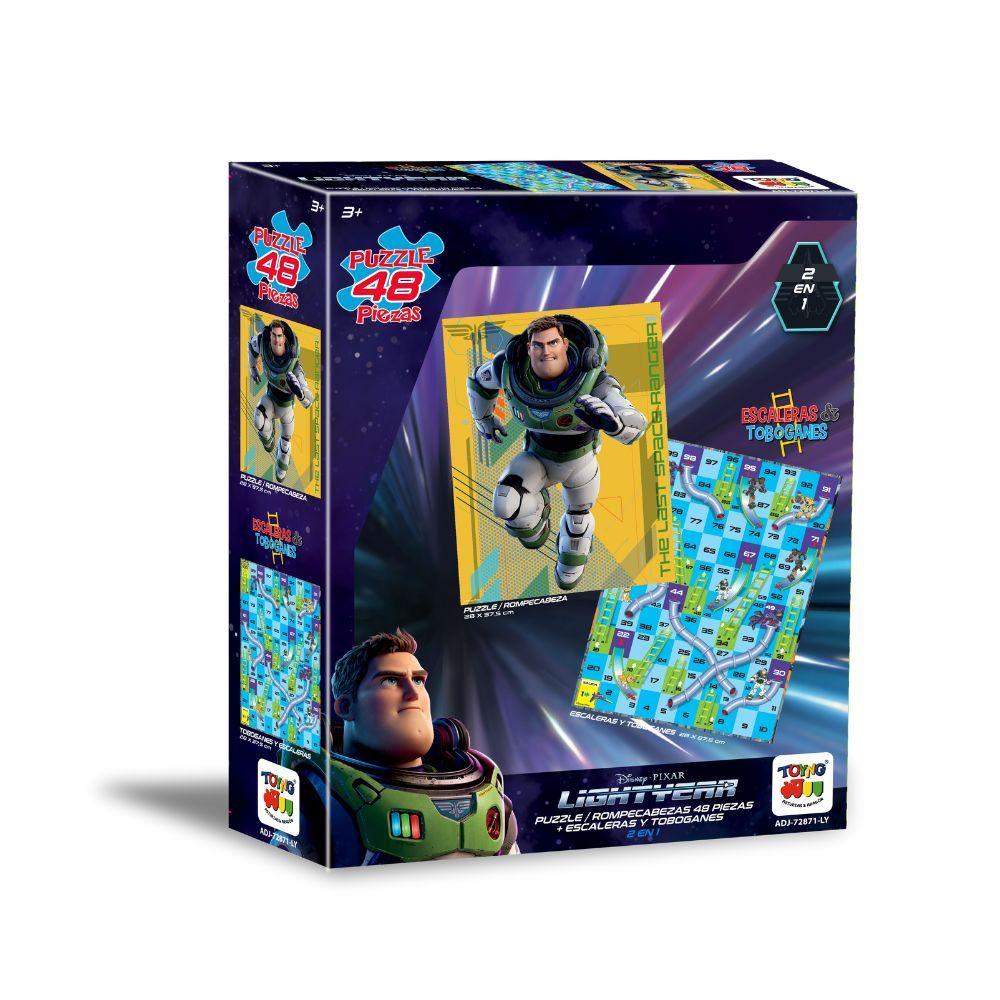 2 En 1  Puzzle 48Piezas +  Escaleras Y Toboganes - Lightyear-0