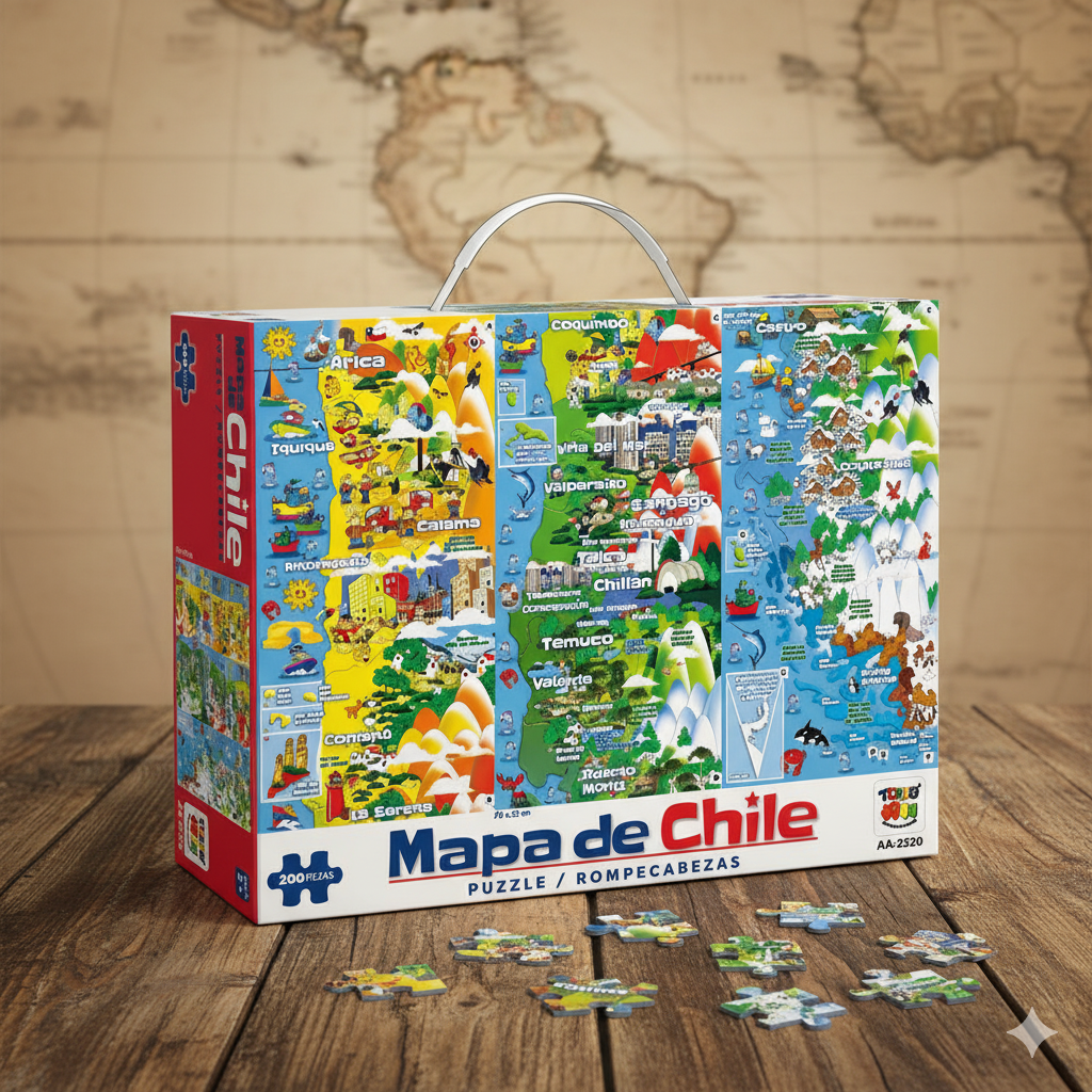 Puzzle 200 Piezas Mapa De Chile - Toyng-5
