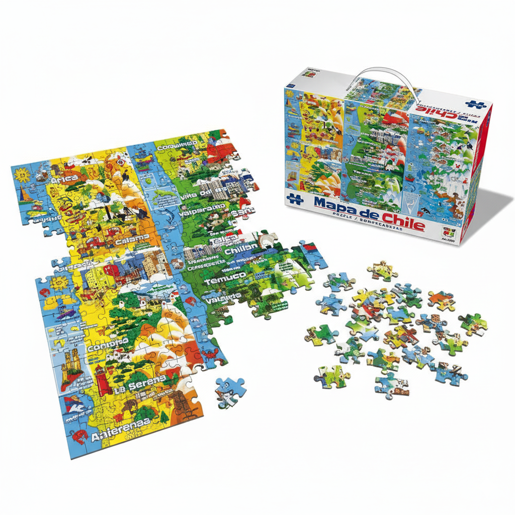 Puzzle Rompecabezas Mapa De Chile (200 Piezas) - Toyng-0