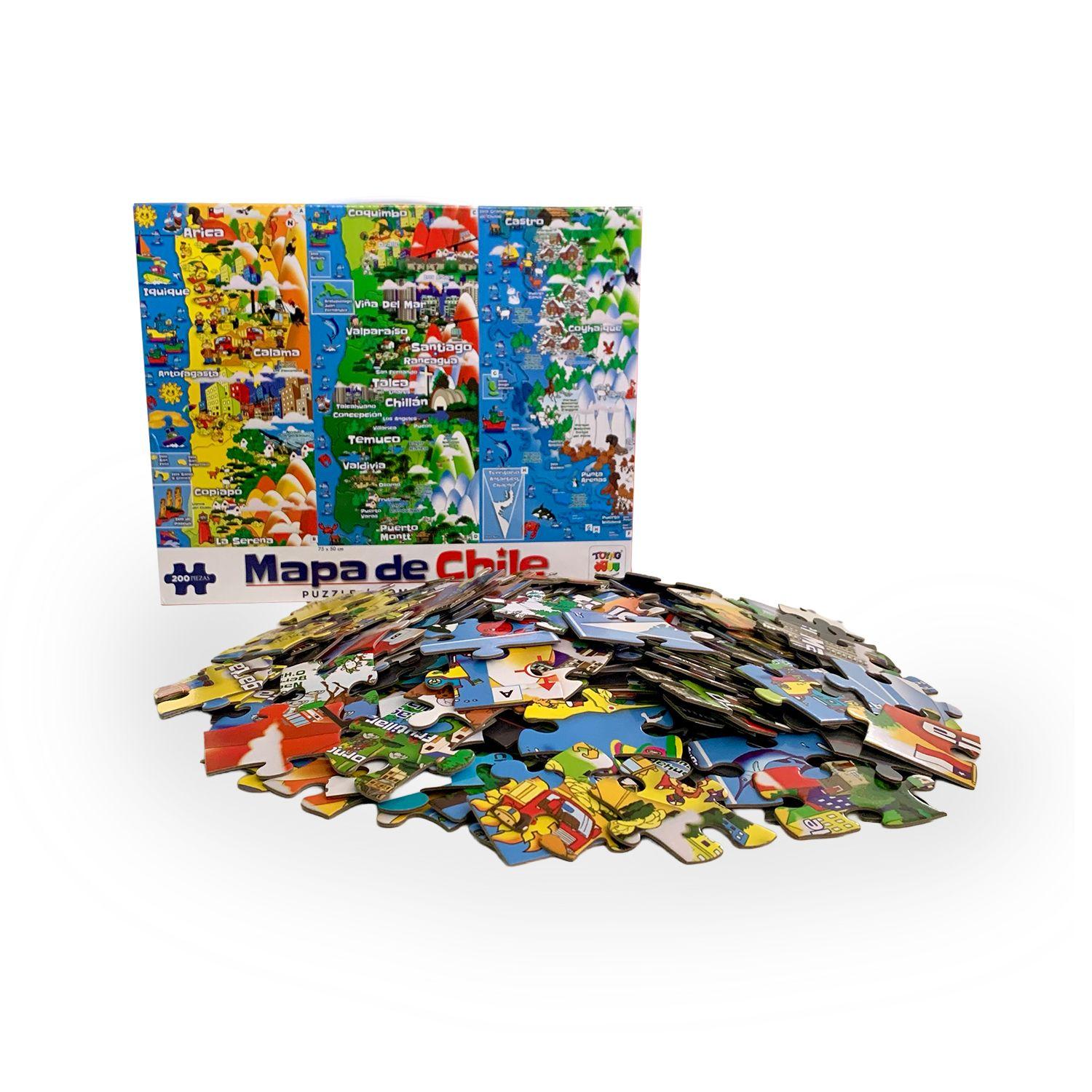 Puzzle Rompecabezas Mapa De Chile (200 Piezas) - Toyng-3