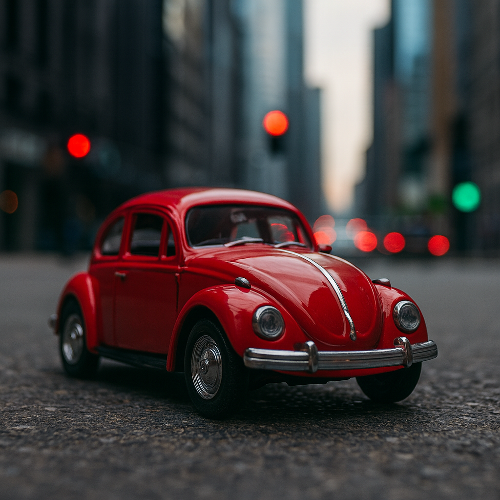 Auto Volkswagen Beetle - Welly Escala 1:60-2