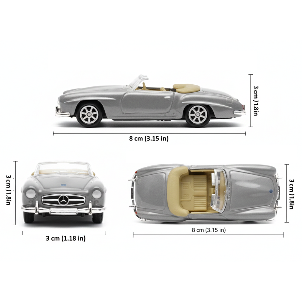 Auto Mercedes-Benz 190 Sl - Welly Escala 1:60-4