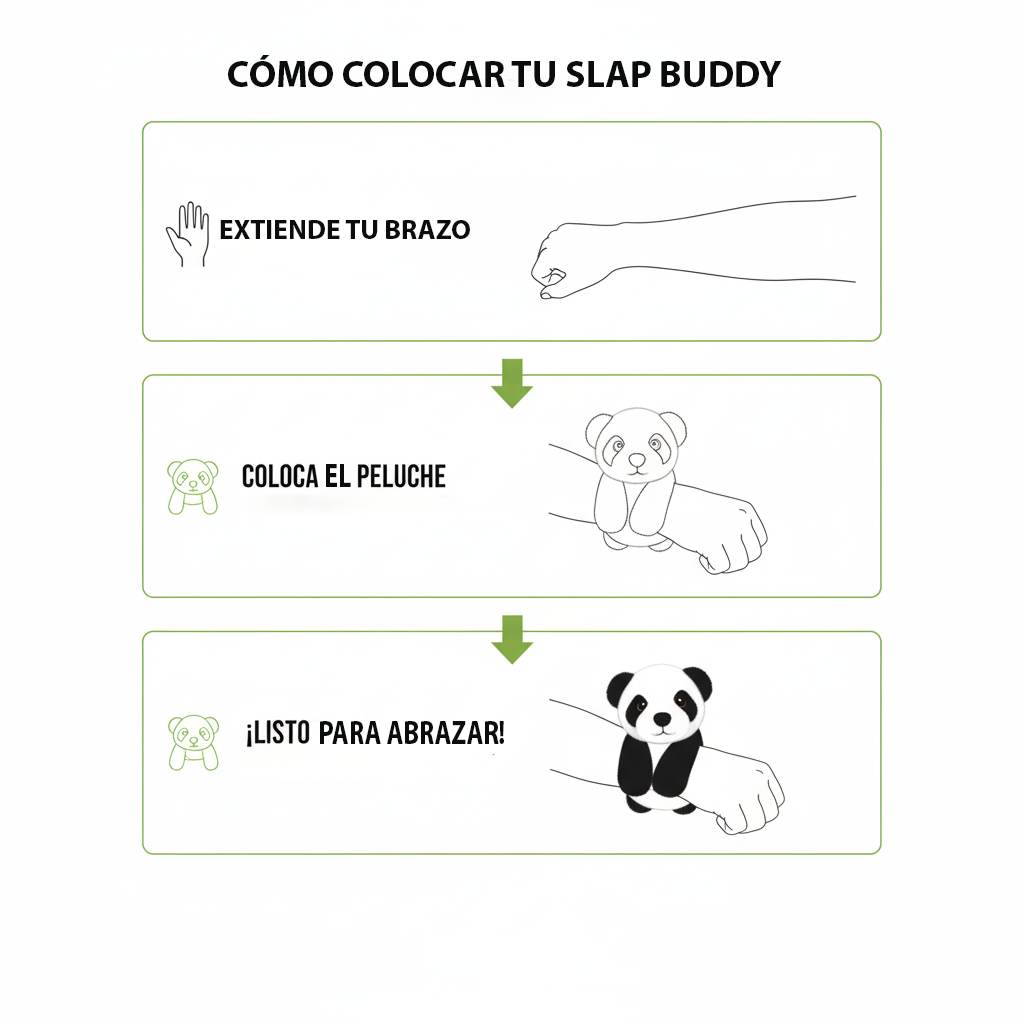 Peluche Pulsera Slap-Buddy 20 cm Oso Panda - Toyng-3