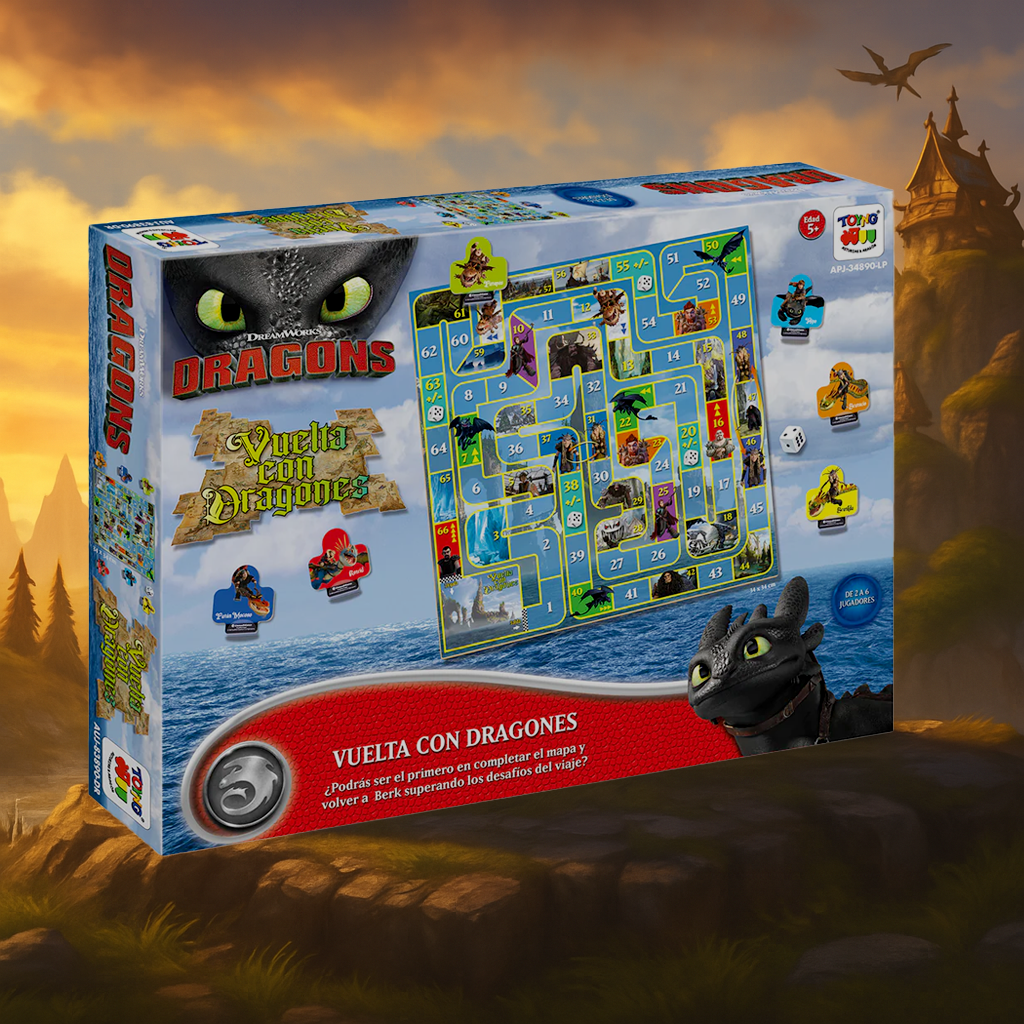 Juego de Mesa Escalera y Toboganes - Dragón-2