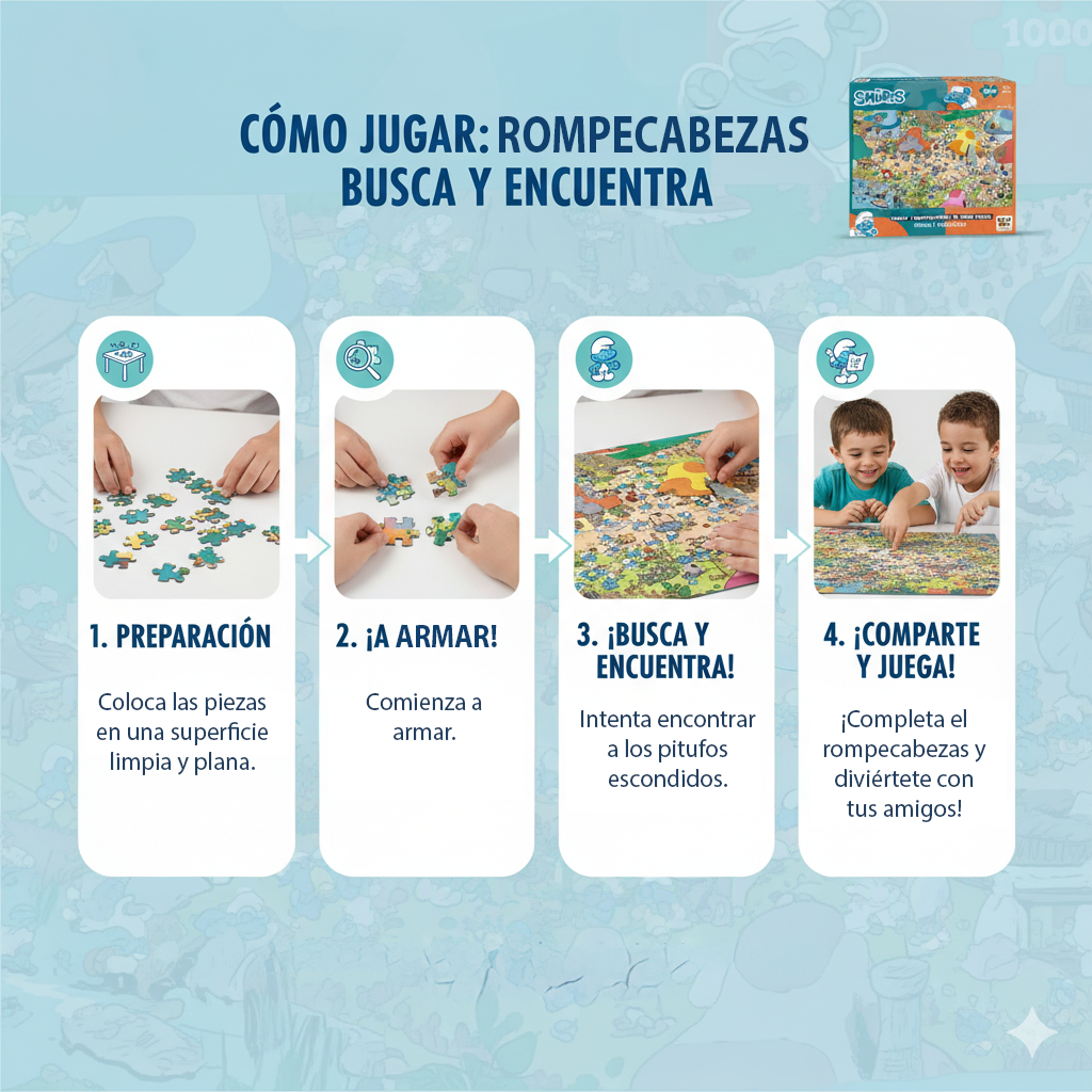 Puzzle 1000 Piezas - Los Pitufos-7
