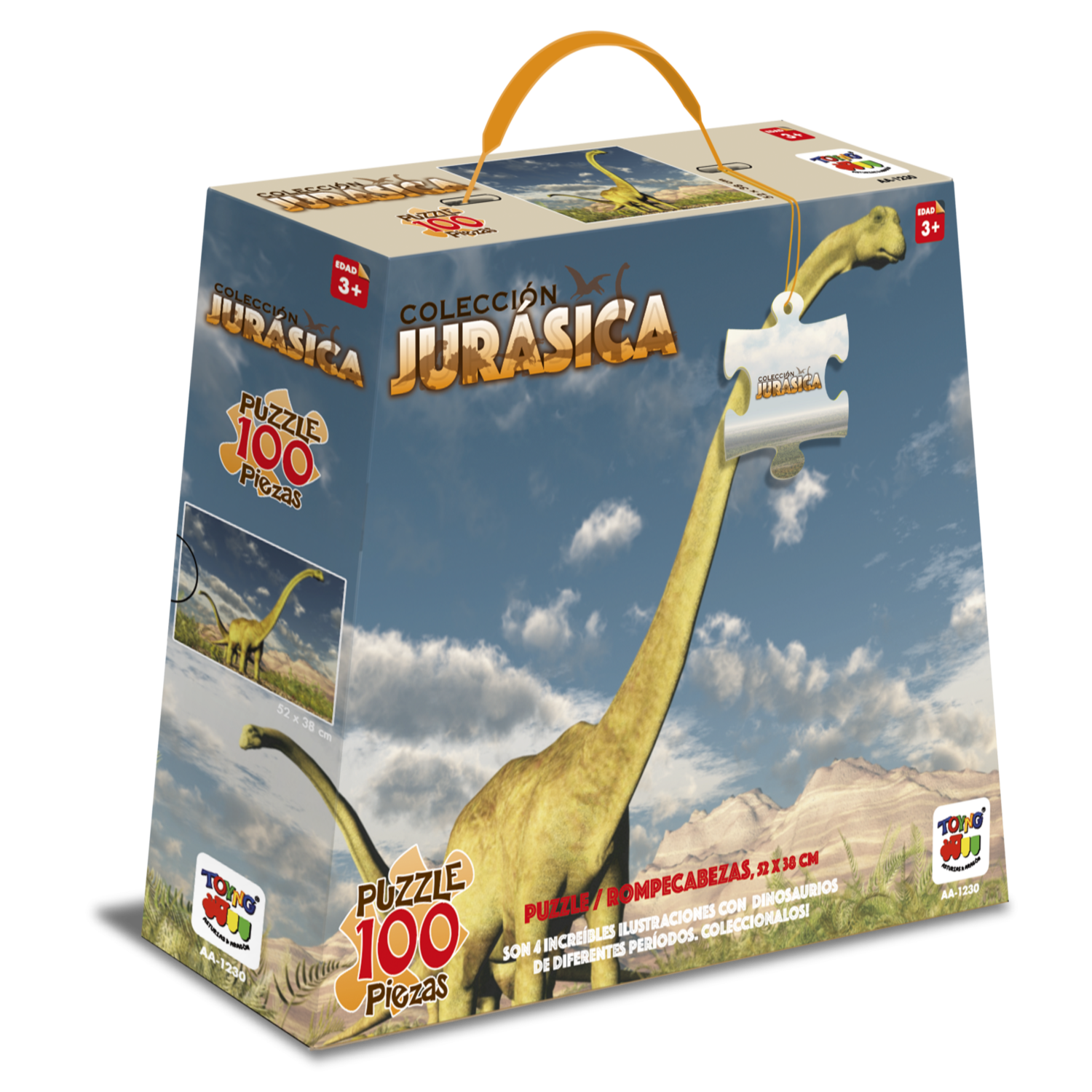 Puzzle Brachiosaurus Colección Jurásica (100 Piezas) - Toyng-2
