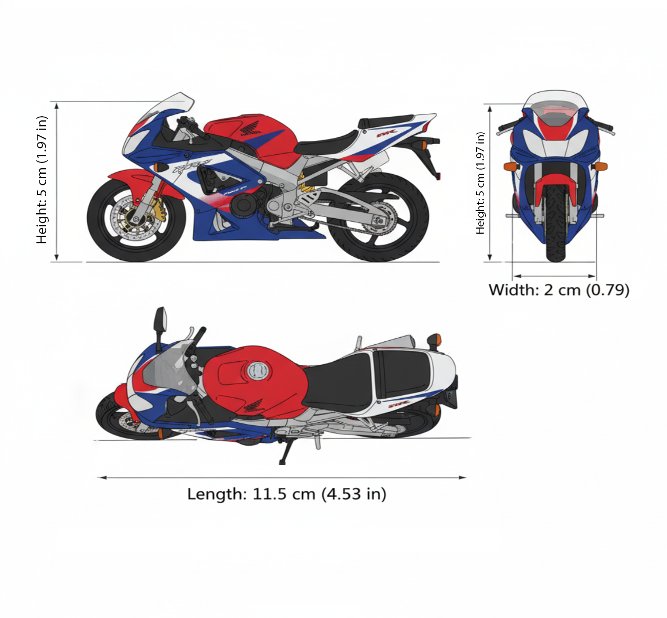 Moto Honda Cbr900Rr Fireblade - Welly Escala 1:18-3