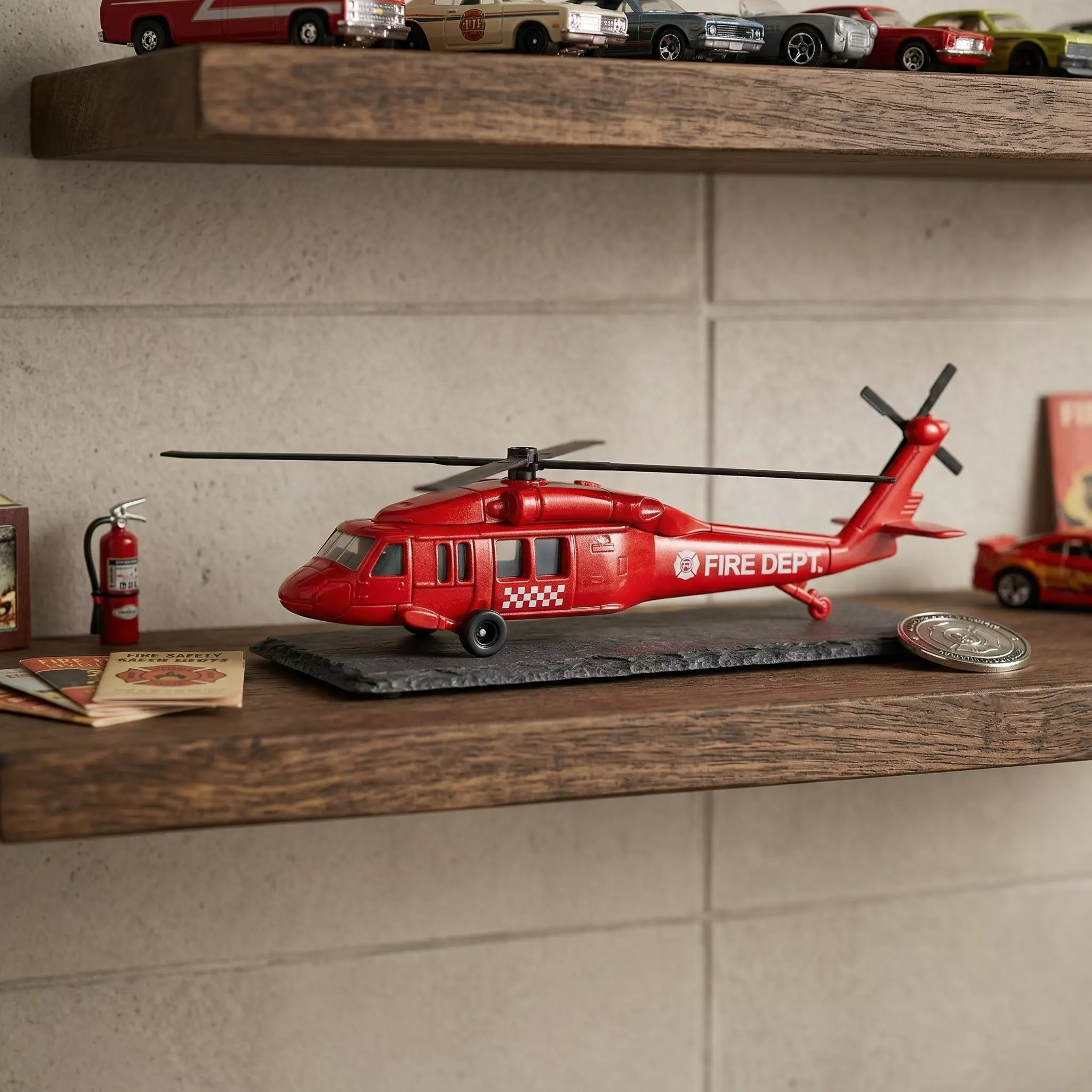 Helicoptero Black Hawk Helicoptor (Fire) - Welly-3