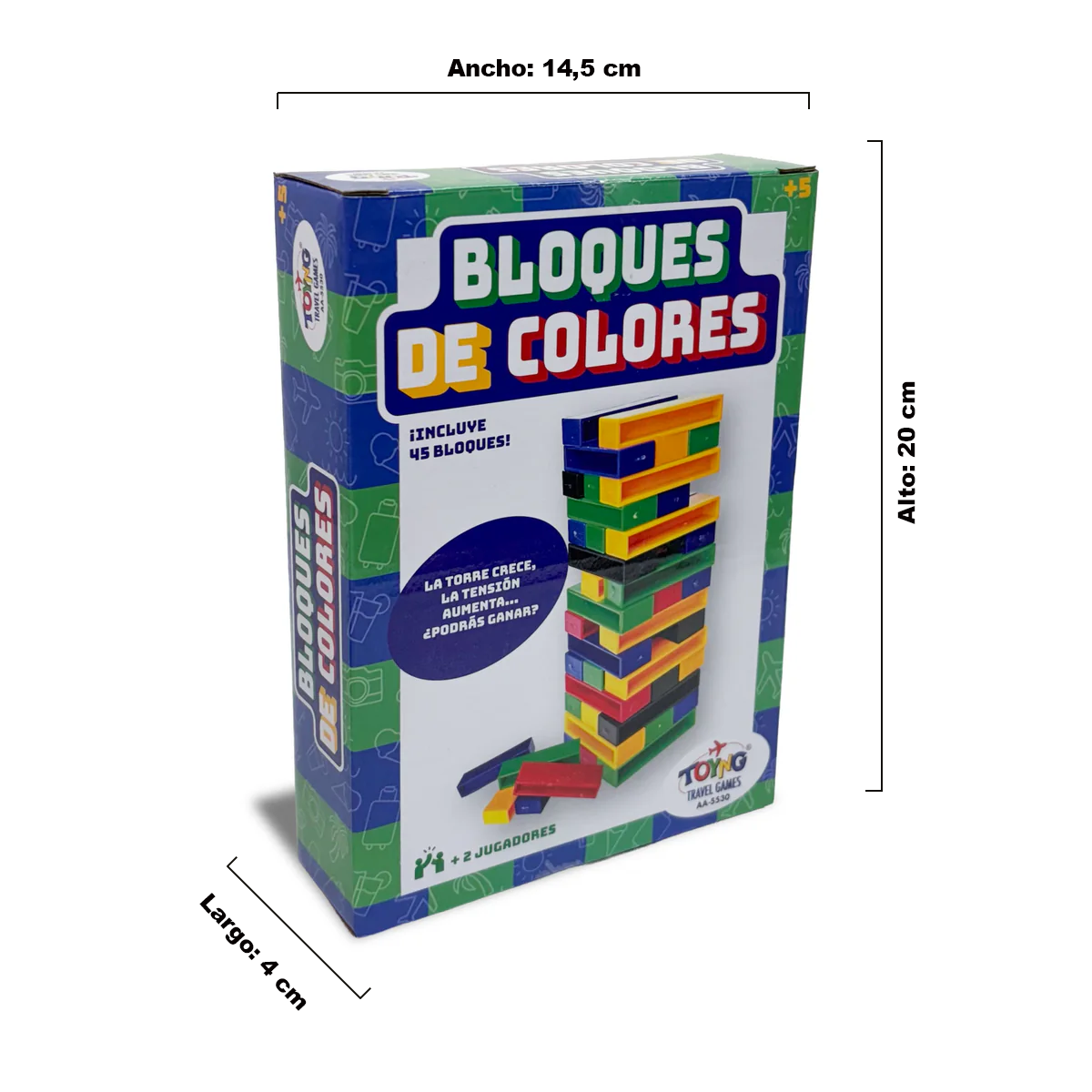 Juego de Mesa Travel Game Bloques de Colores – Toyng-5