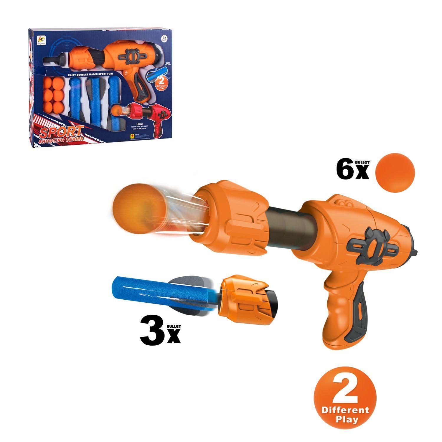 Juguete Set Pistola, 6 Pelotas Y 3 Lanzadores - Toyng-4