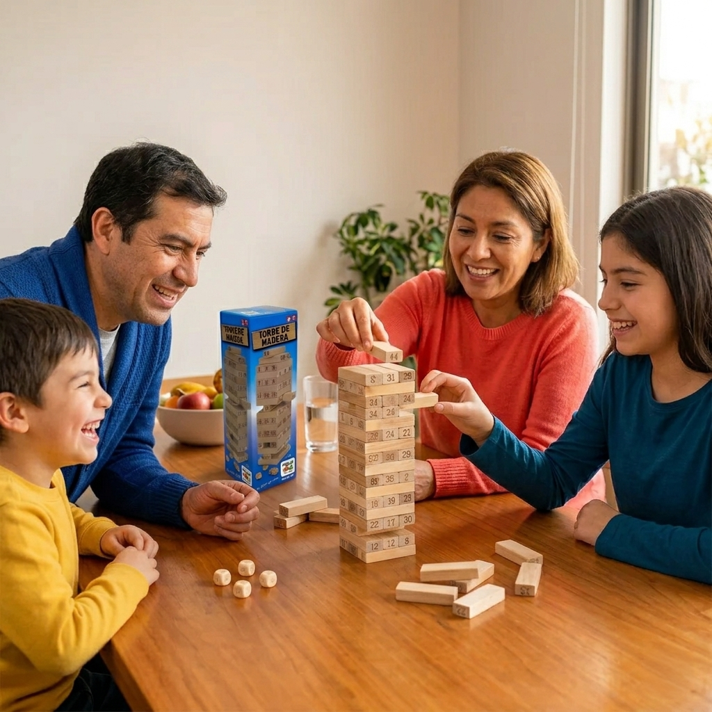 Juego de Mesa Torre 54 Piezas Natural - Toyng-3