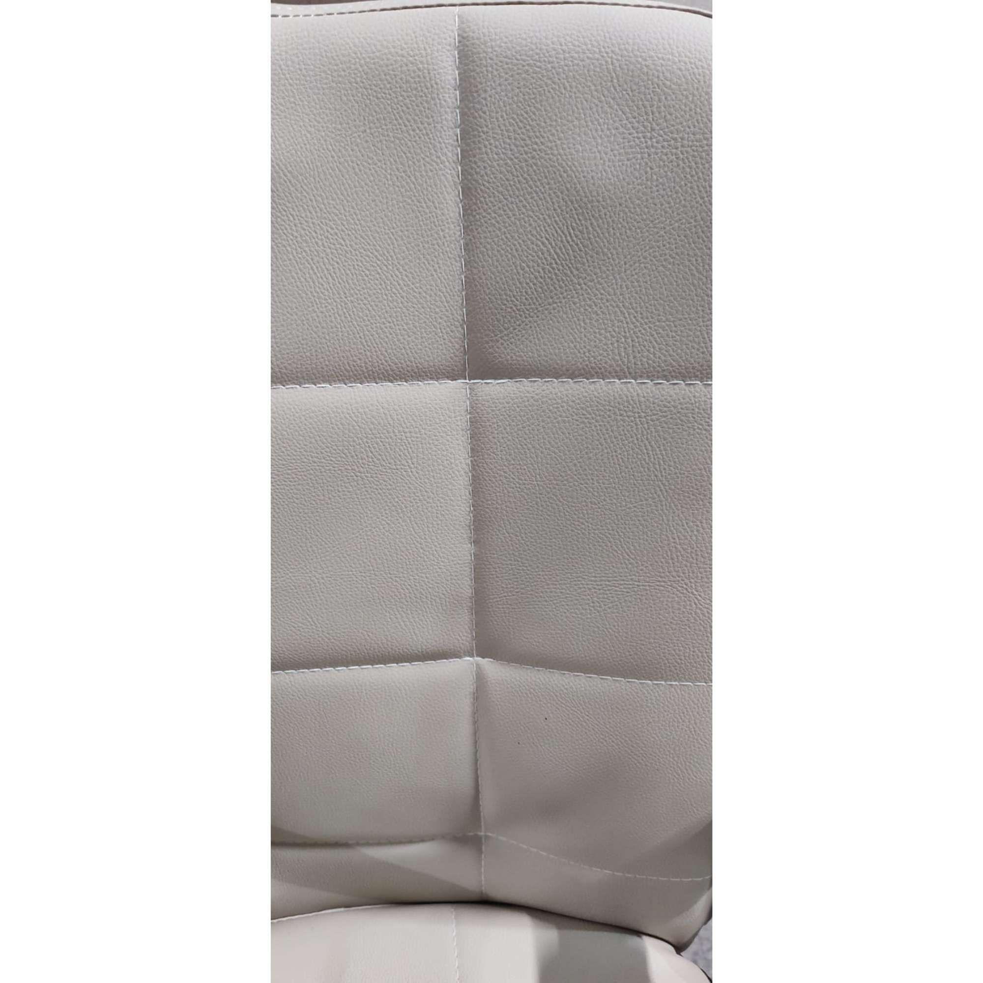 Silla de escritorio ecocuero acolchado Marfil-4