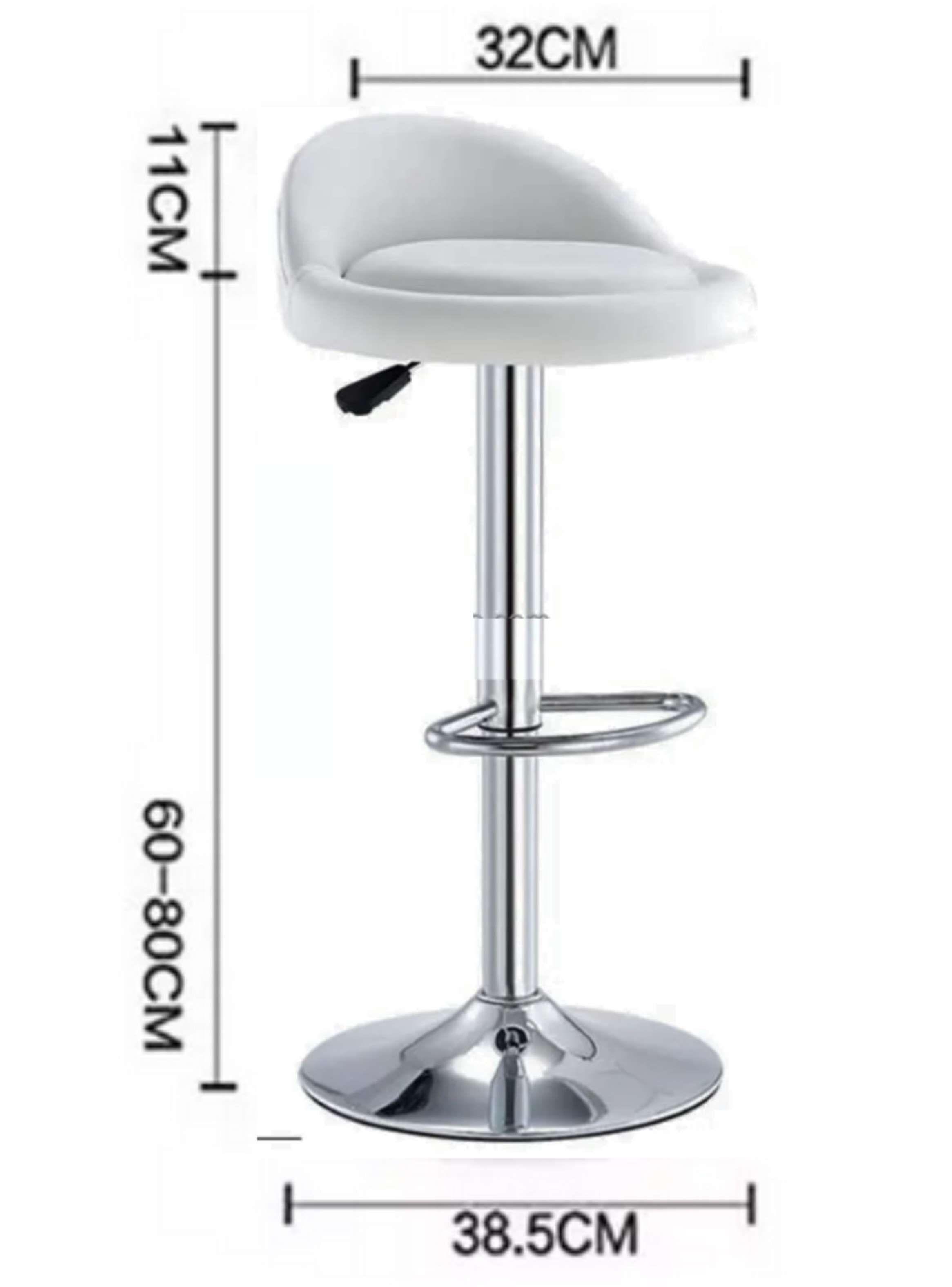 Piso Bar taburete PARIS Blanco Crudo PACK X2-3