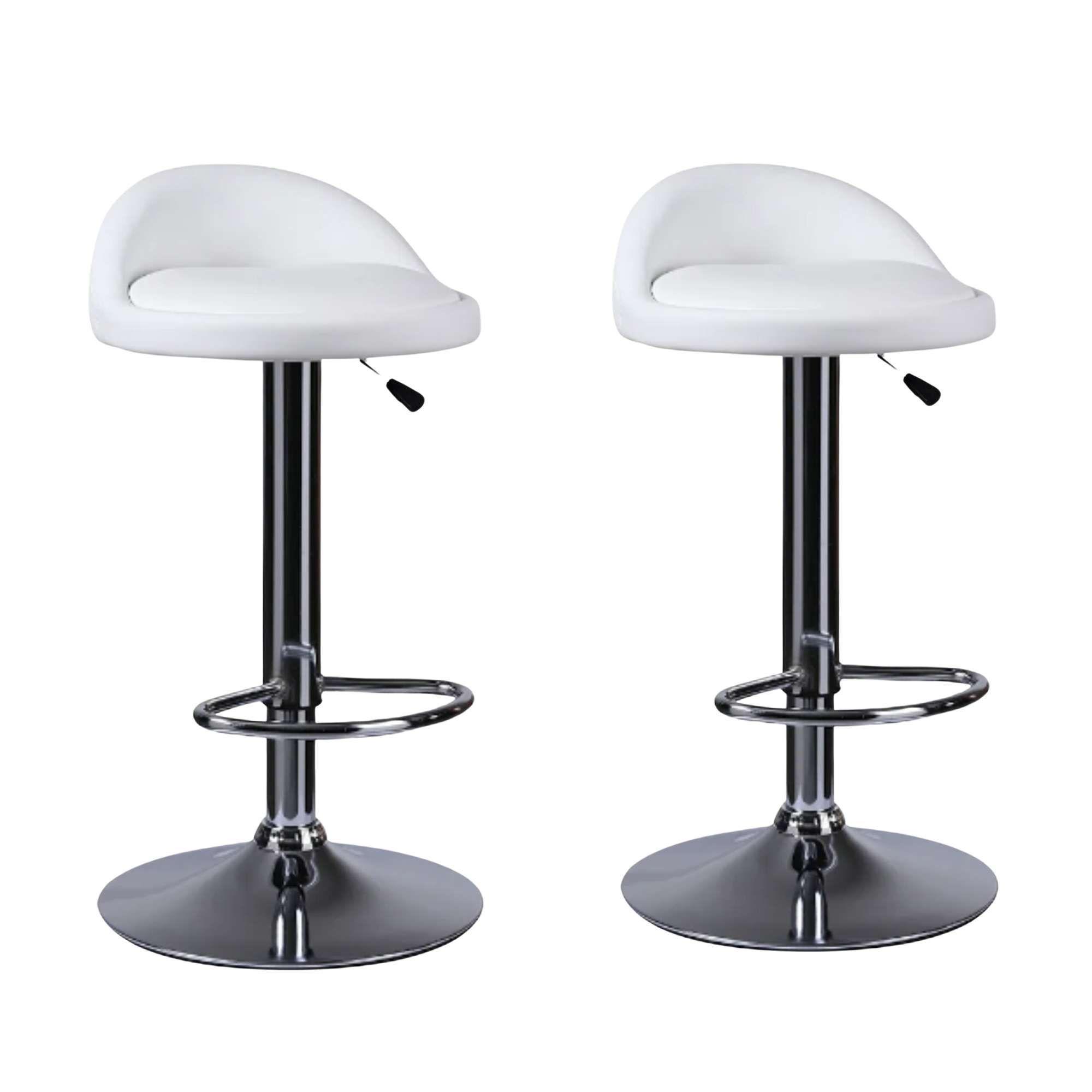 Piso Bar taburete PARIS Blanco Crudo PACK X2-0