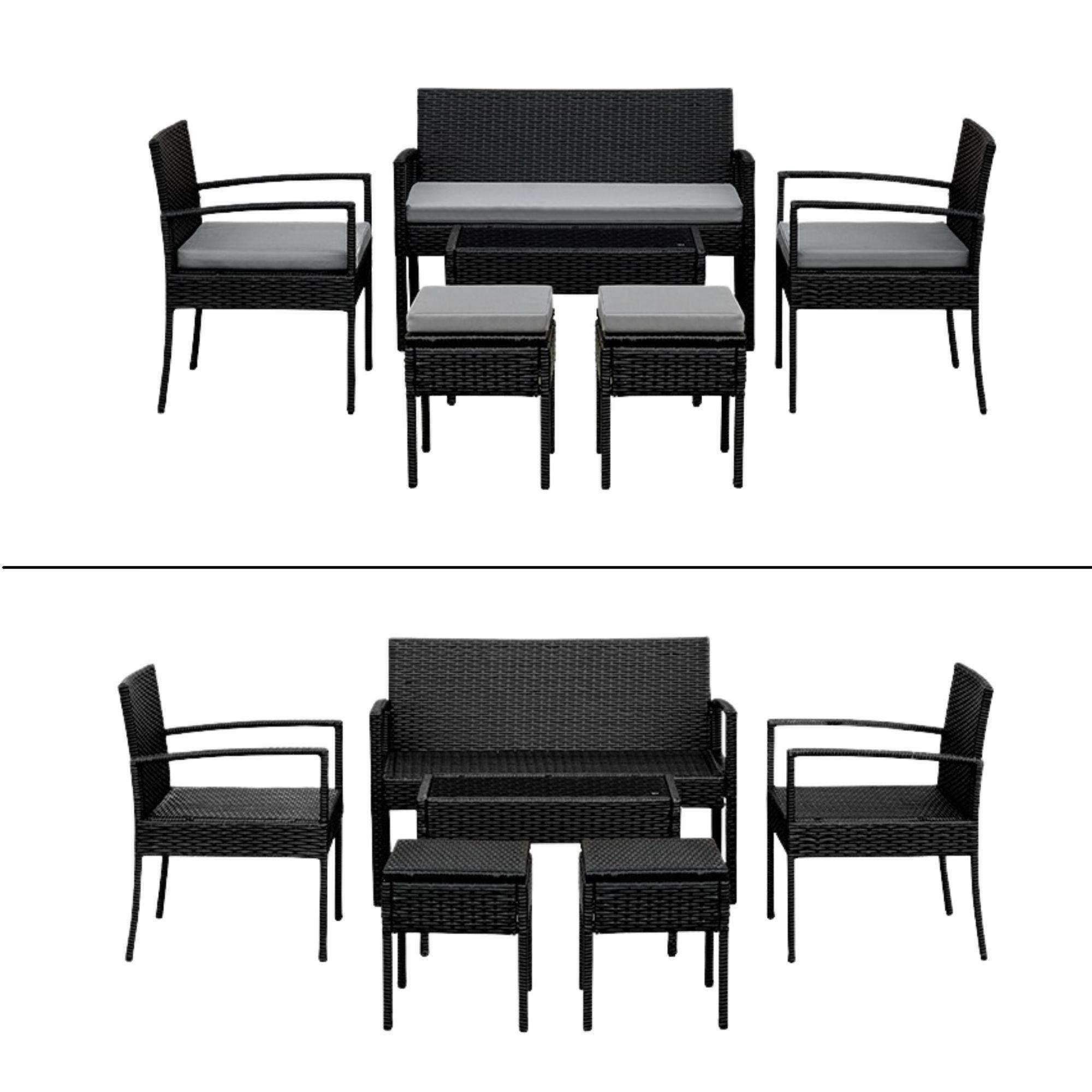 Juego de living Terraza Hawai Gris 6 Personas -4