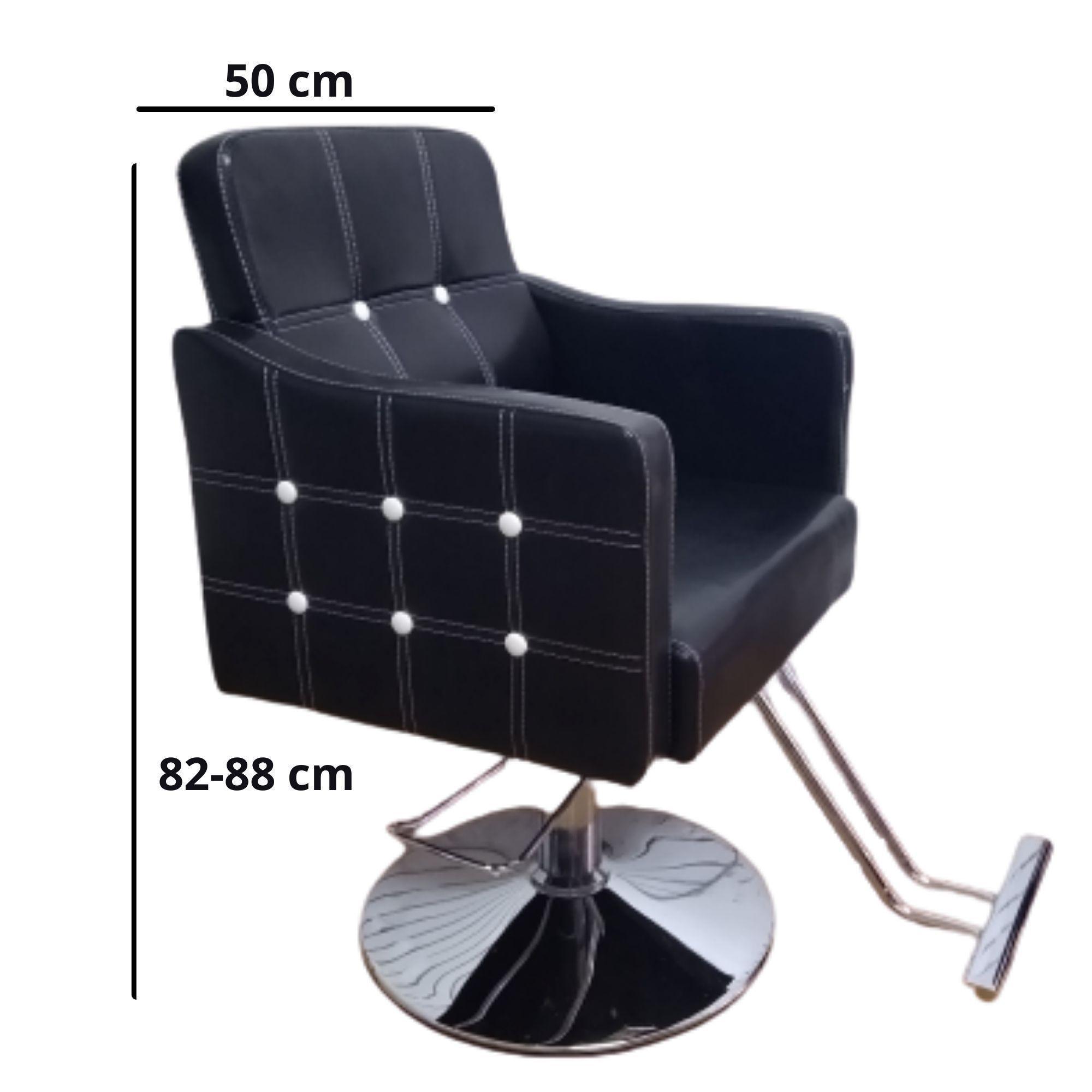 Silla de peluquería Hidráulica negra Agata -3