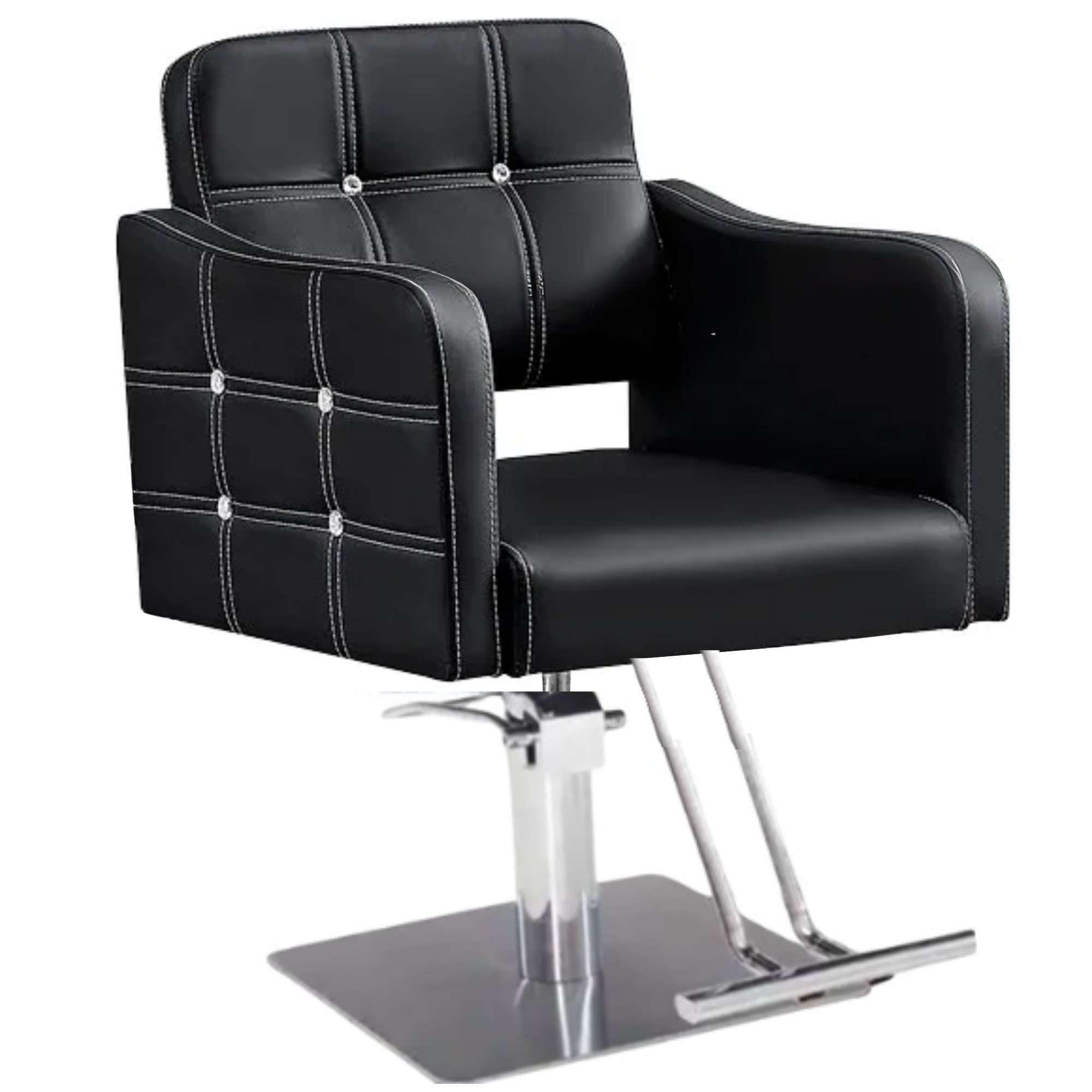 Silla de peluquería Hidráulica negra Agata -0
