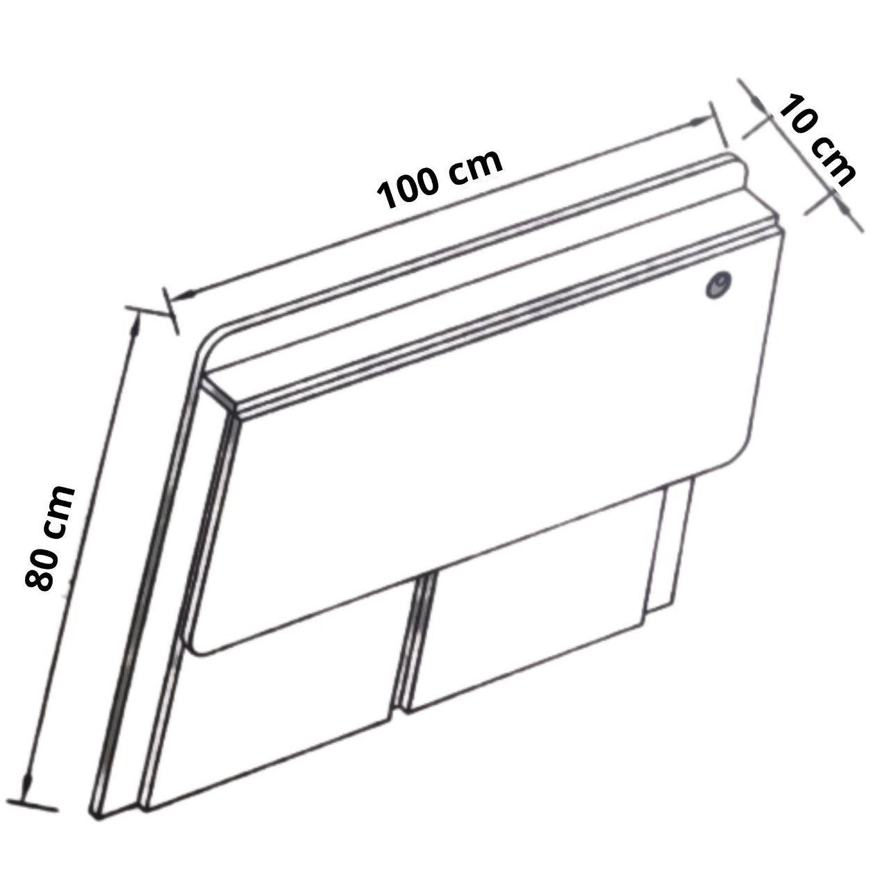 Escritorio plegable 100 cm Marfil-5