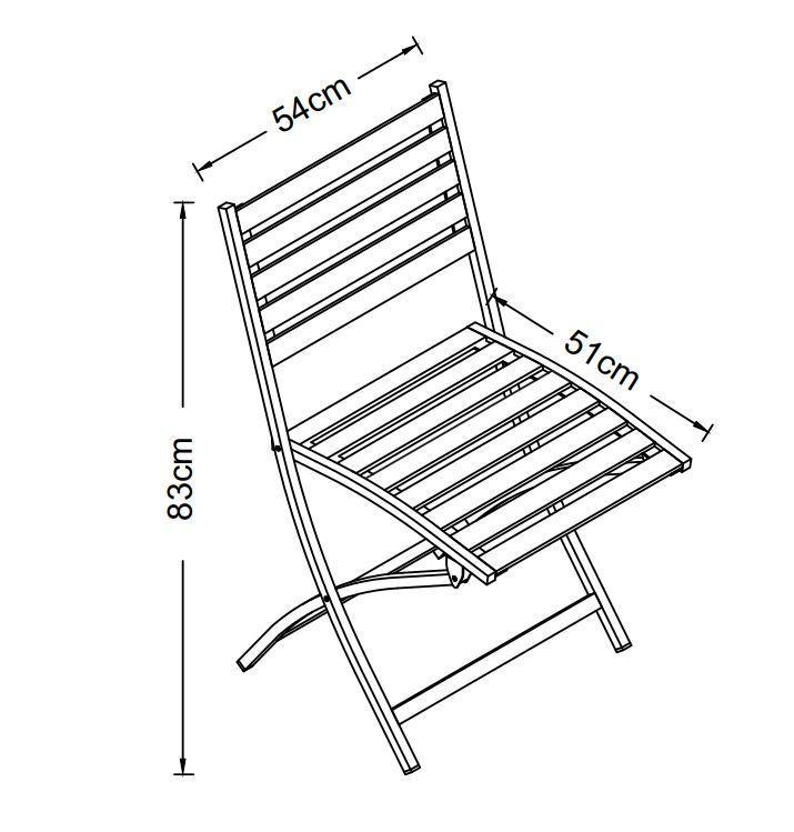 Silla plegable Negra Hotel, Restaurantes, Terrazas, Exteriores PACK X2-3