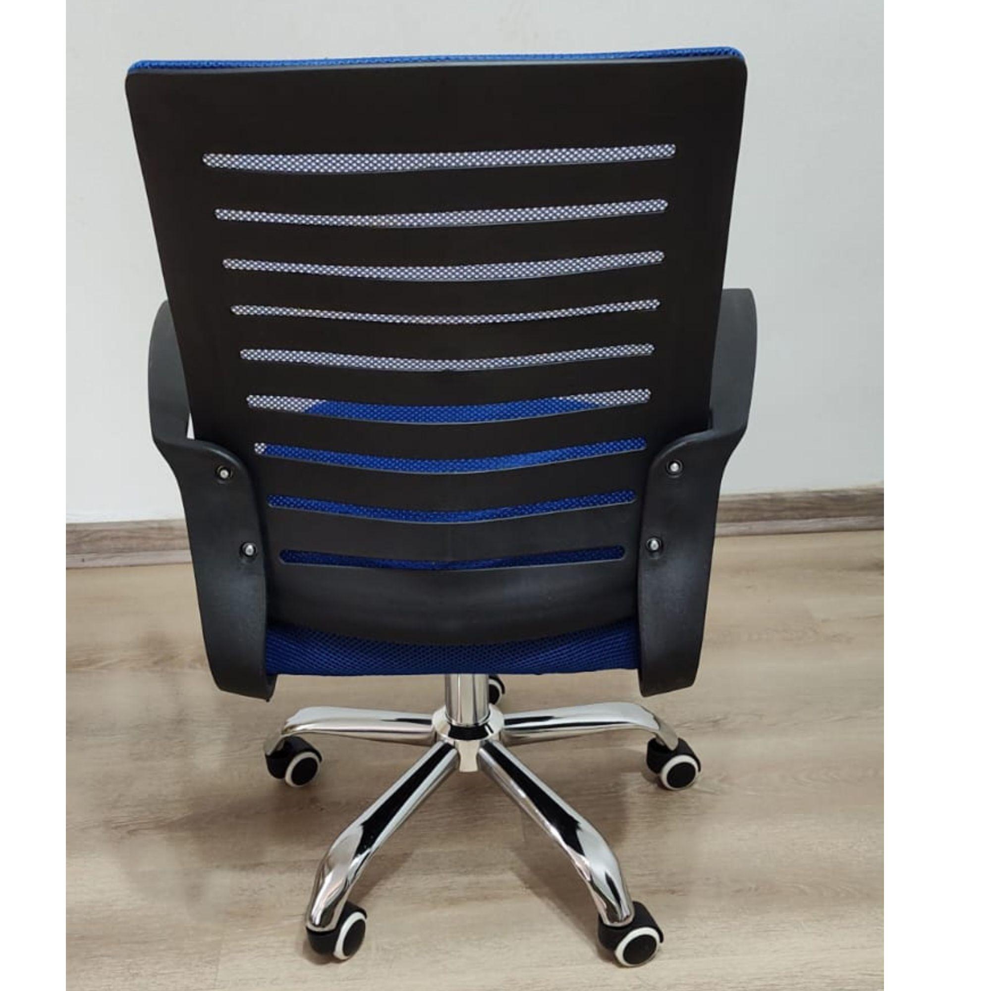 Silla de escritorio Azul Uron Base metal-4