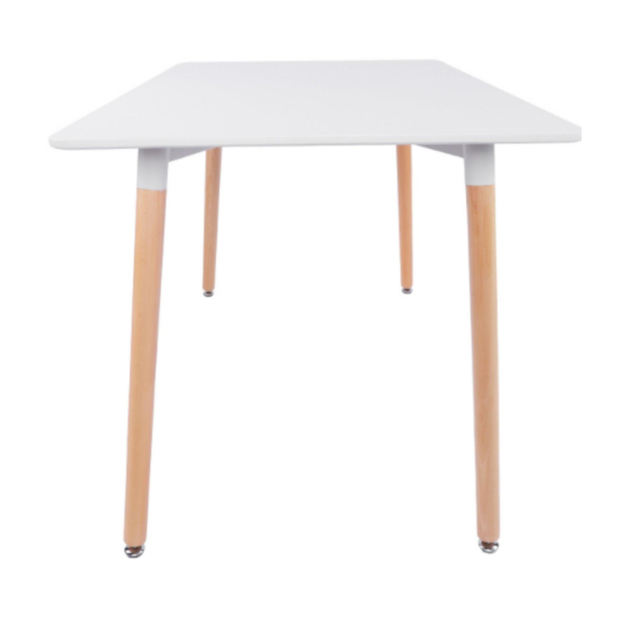 Mesa de comedor Eames rectangular BLANCA 120 cm-5