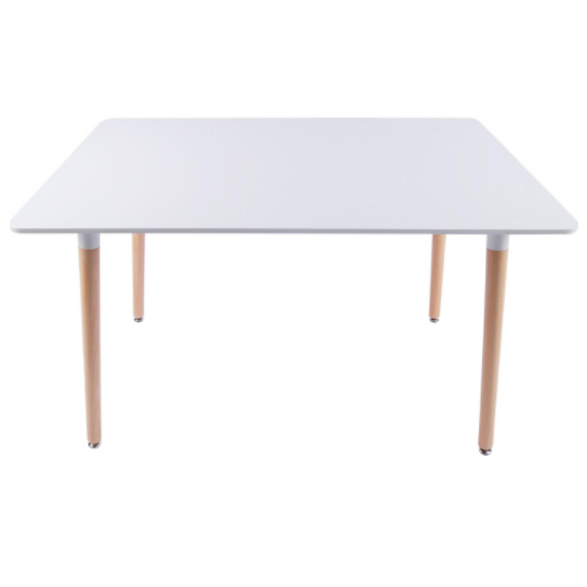 Mesa de comedor Eames rectangular BLANCA 120 cm-4