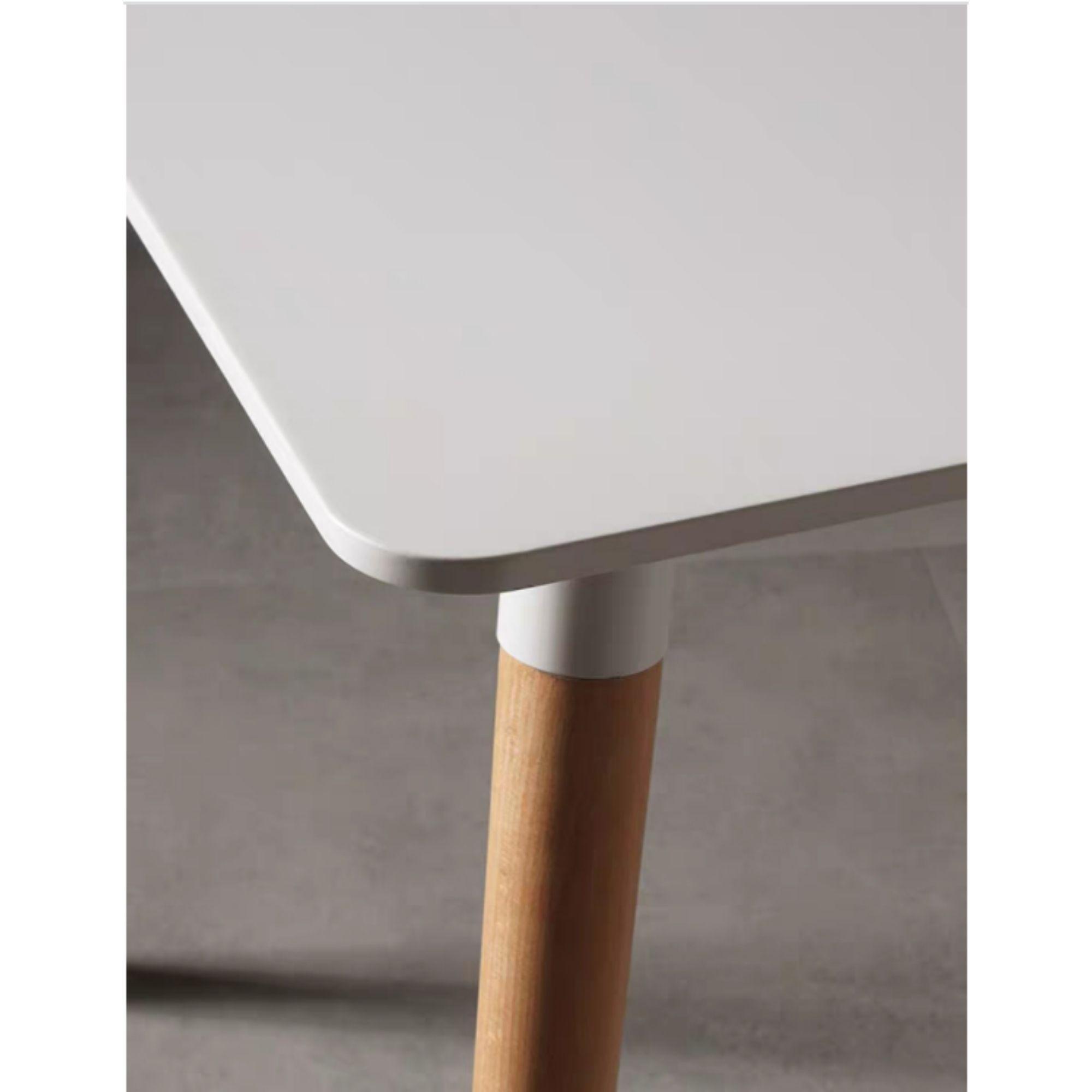 Mesa de comedor Eames rectangular BLANCA 120 cm-7
