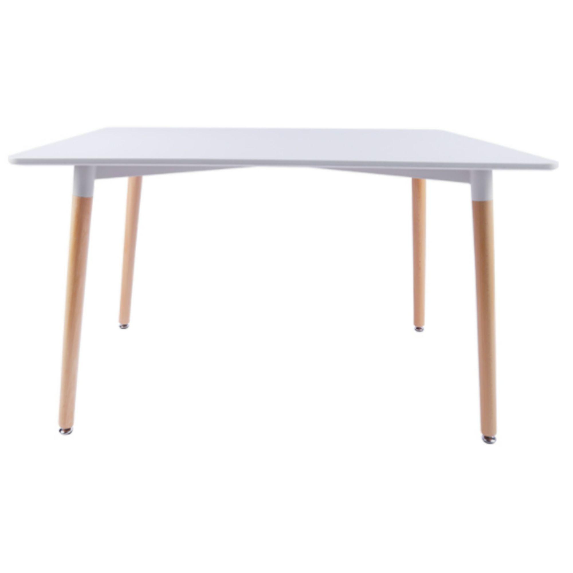 Mesa de comedor Eames rectangular BLANCA 120 cm-6
