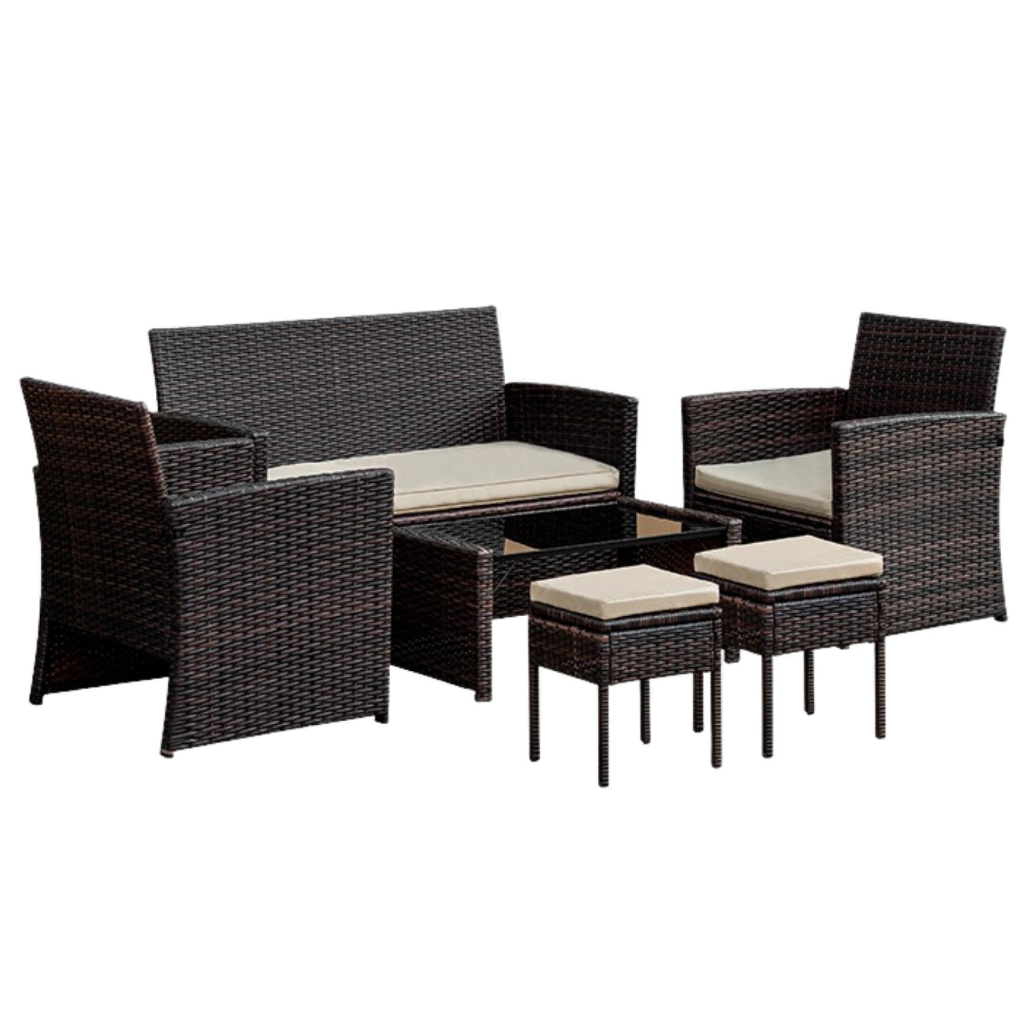 Juego de living Terraza Dubai Beige 6 Personas-1