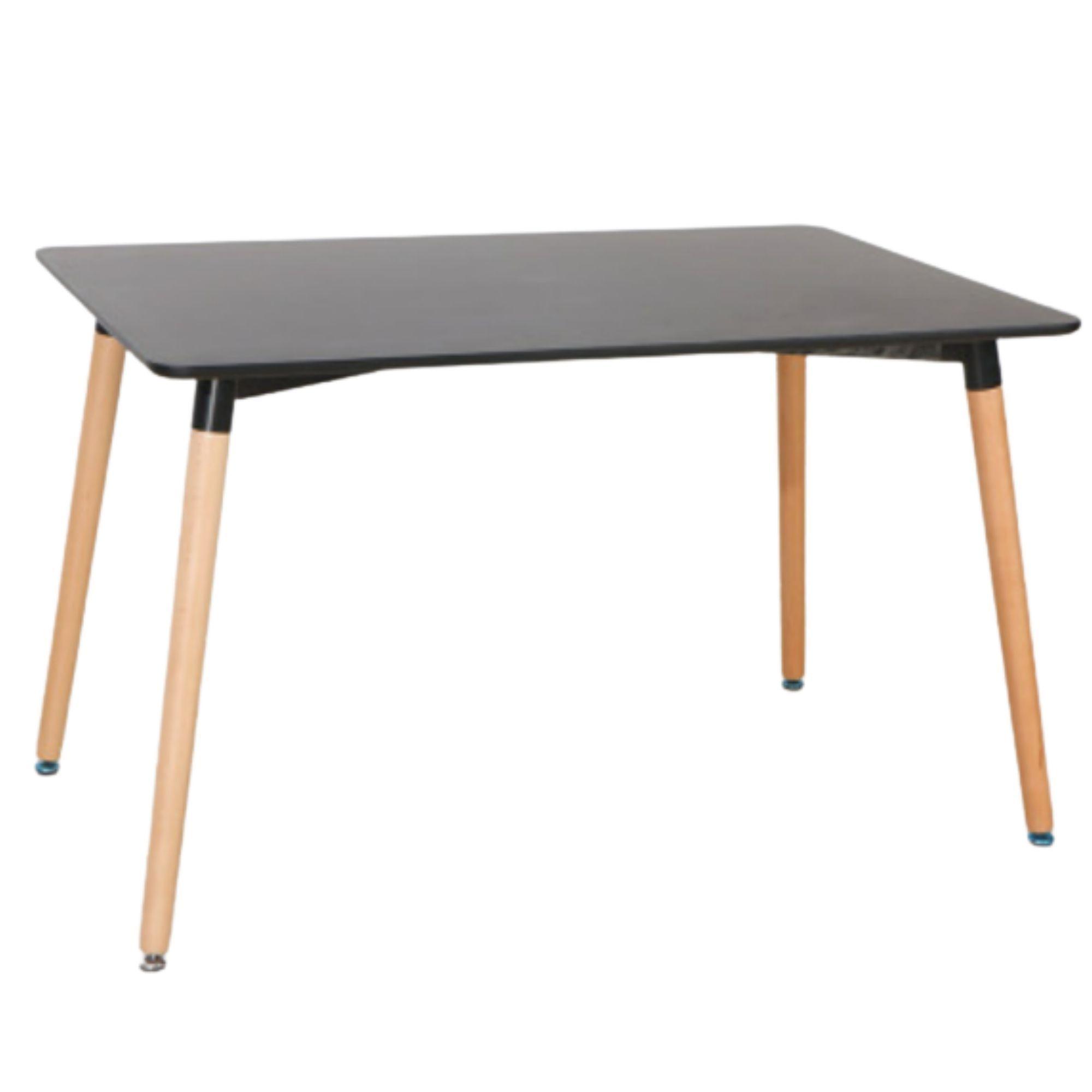 Mesa de comedor Eames rectangular NEGRA 120cm-6