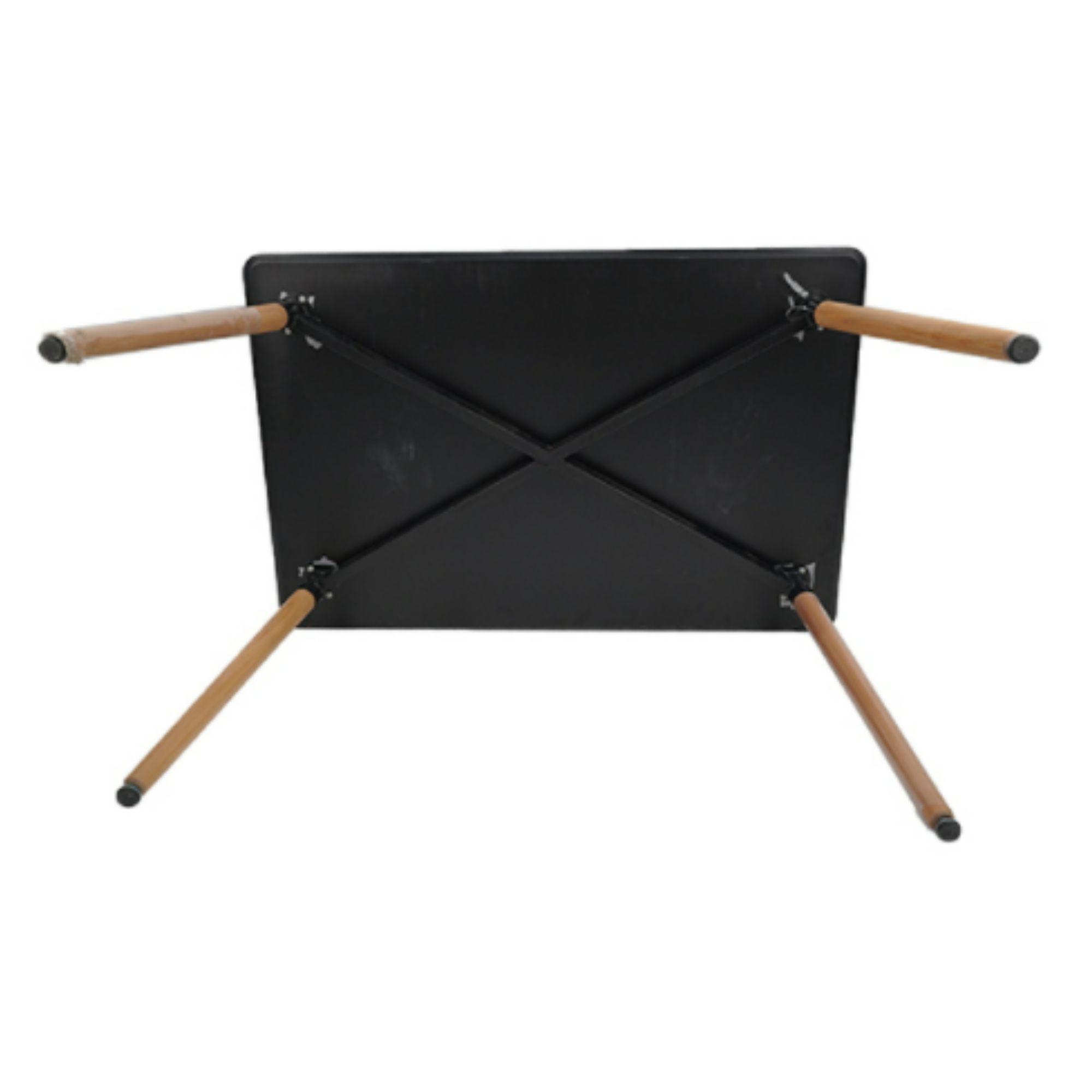 Mesa de comedor Eames rectangular NEGRA 120cm-7