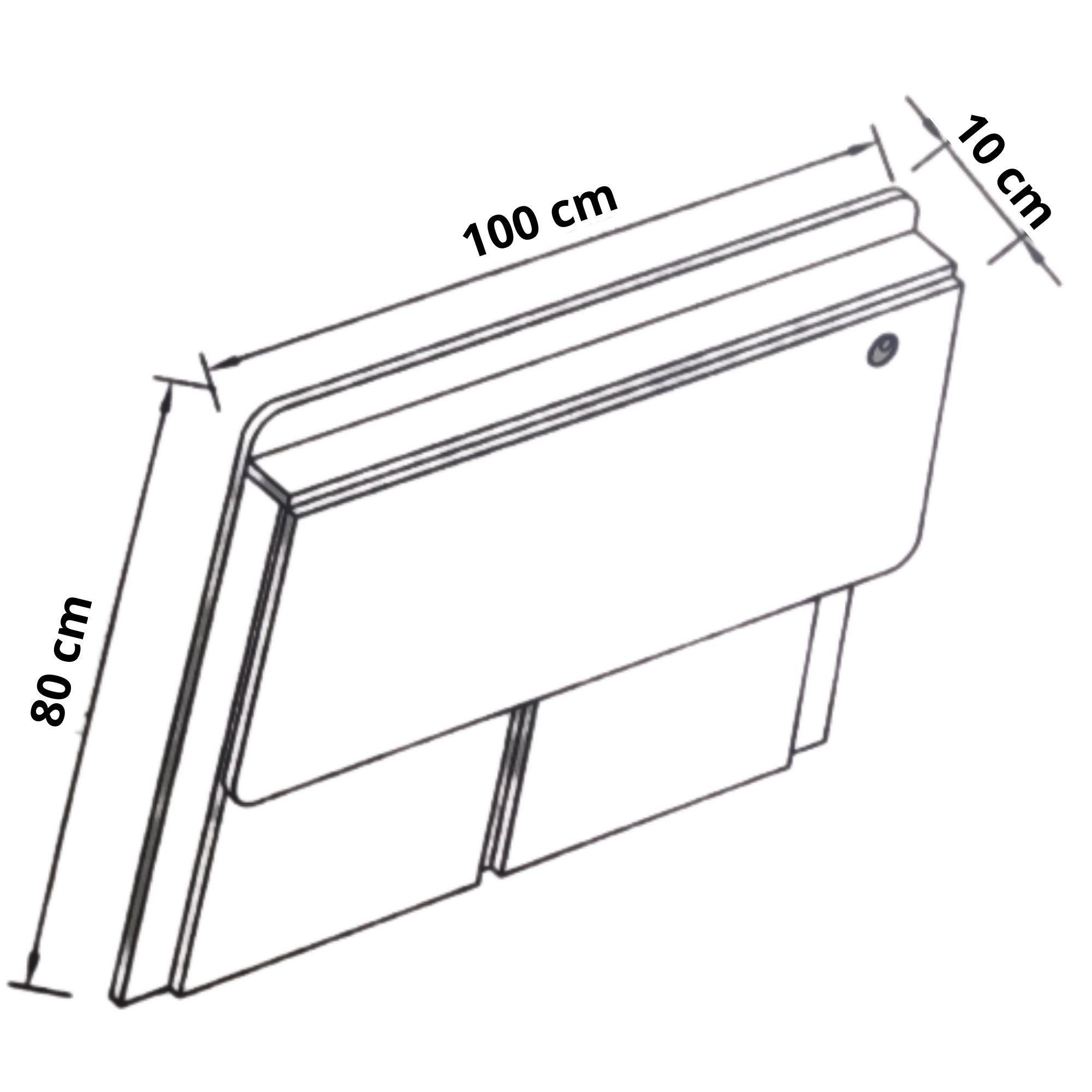 Escritorio plegable 100 cm Blanco-4