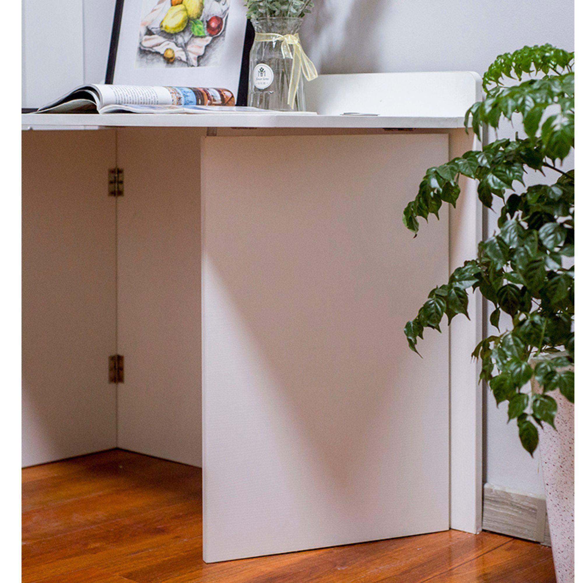 Escritorio plegable 100 cm Blanco-5