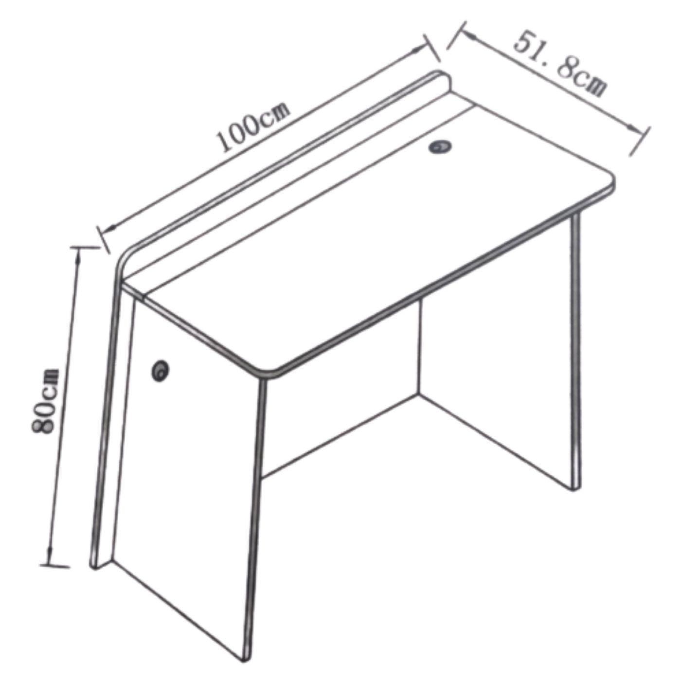 Escritorio plegable 100 cm Blanco-6