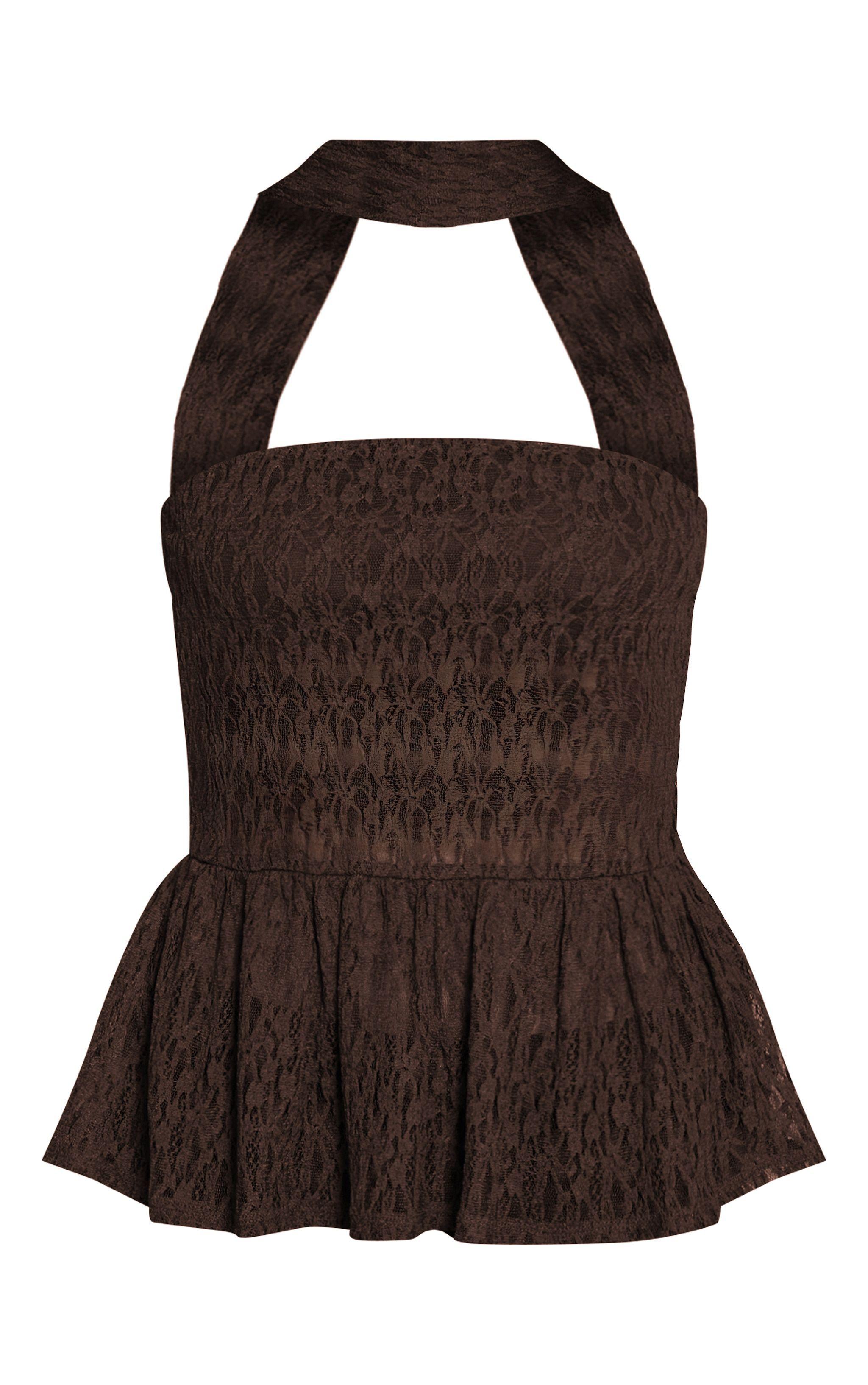 Top Bandeau Encaje Chocolate-4