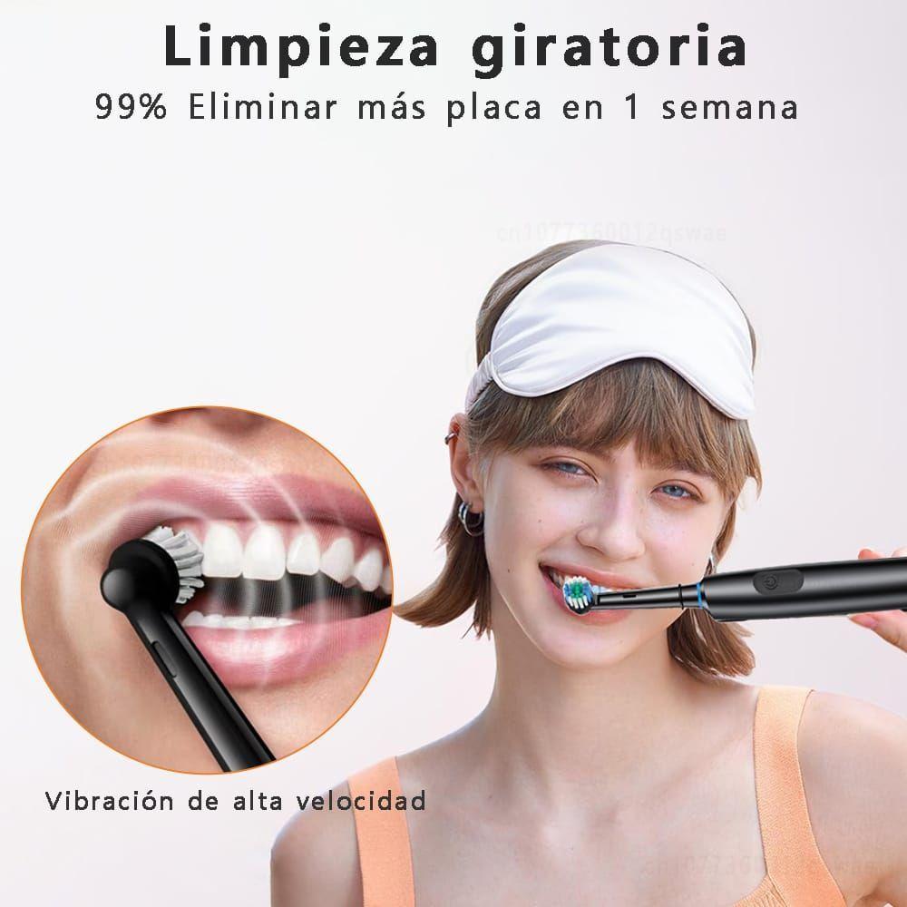 Cepillo Dental Eléctrico Blanco Recargable Con 4 Cabezales-6